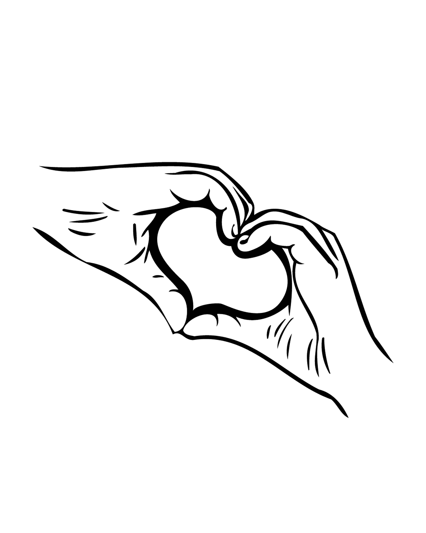  Two hands forming a sincere heart 