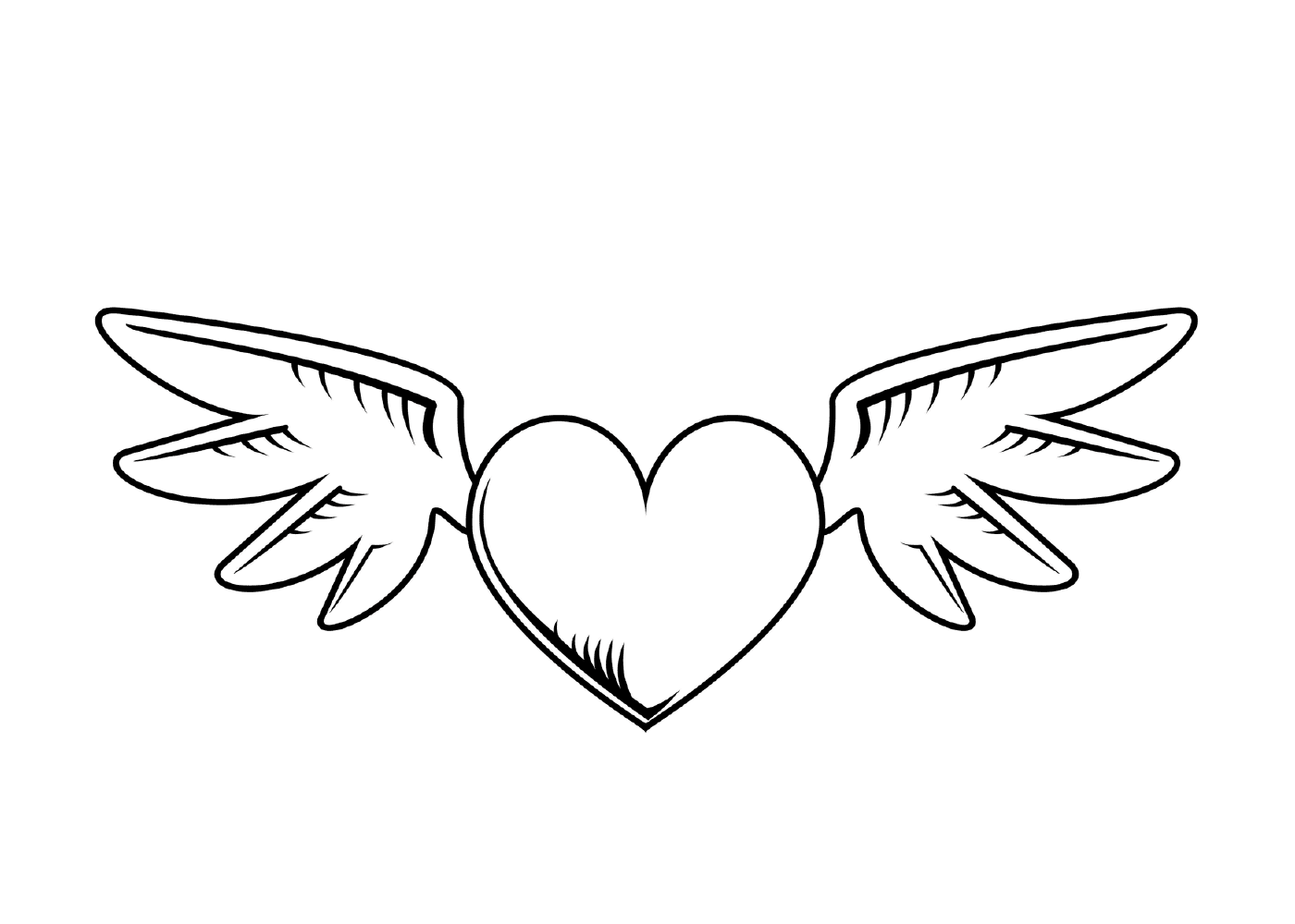  Сердце с крыльями на День Святого Валентина 