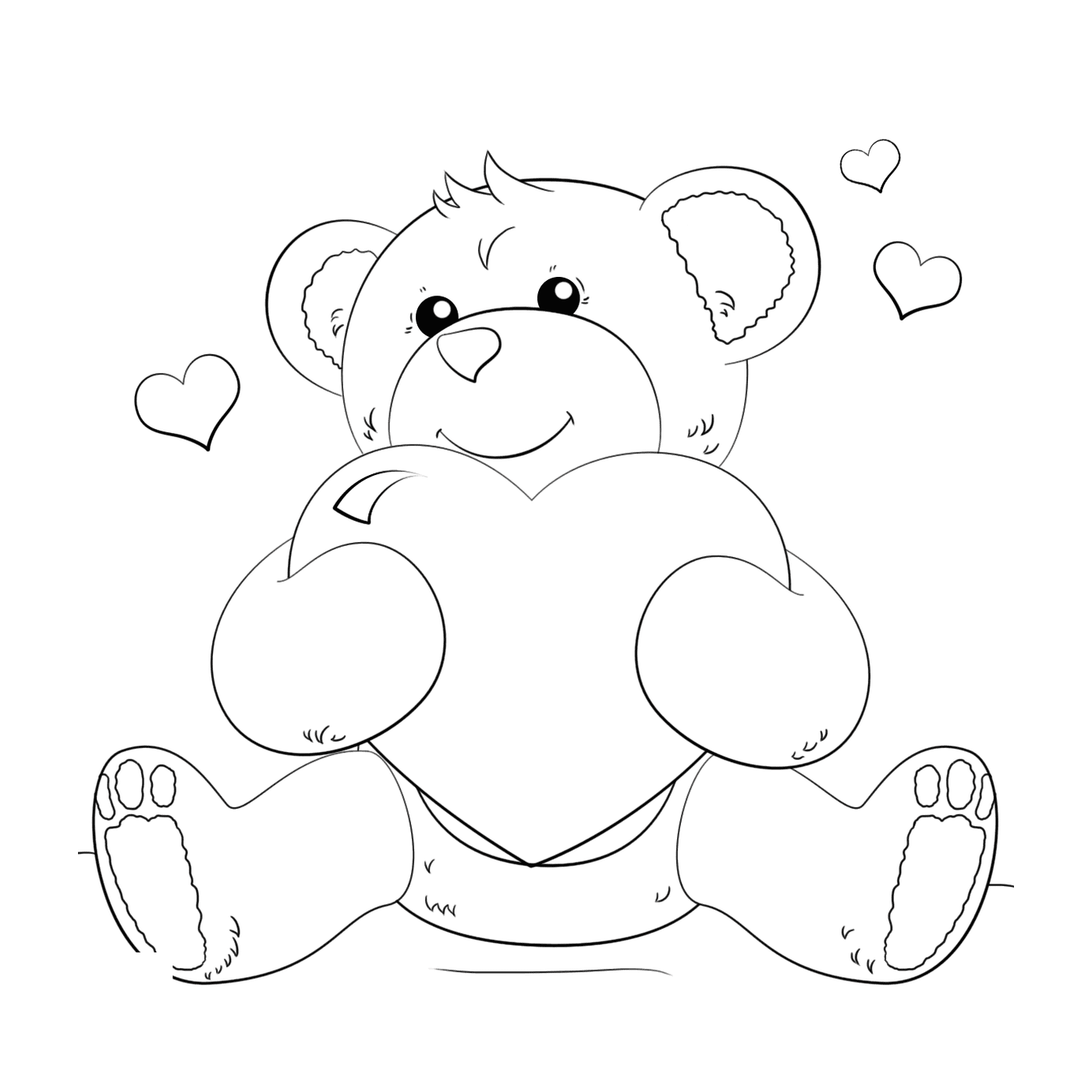  Teddy Bear con un gran corazón amoroso 