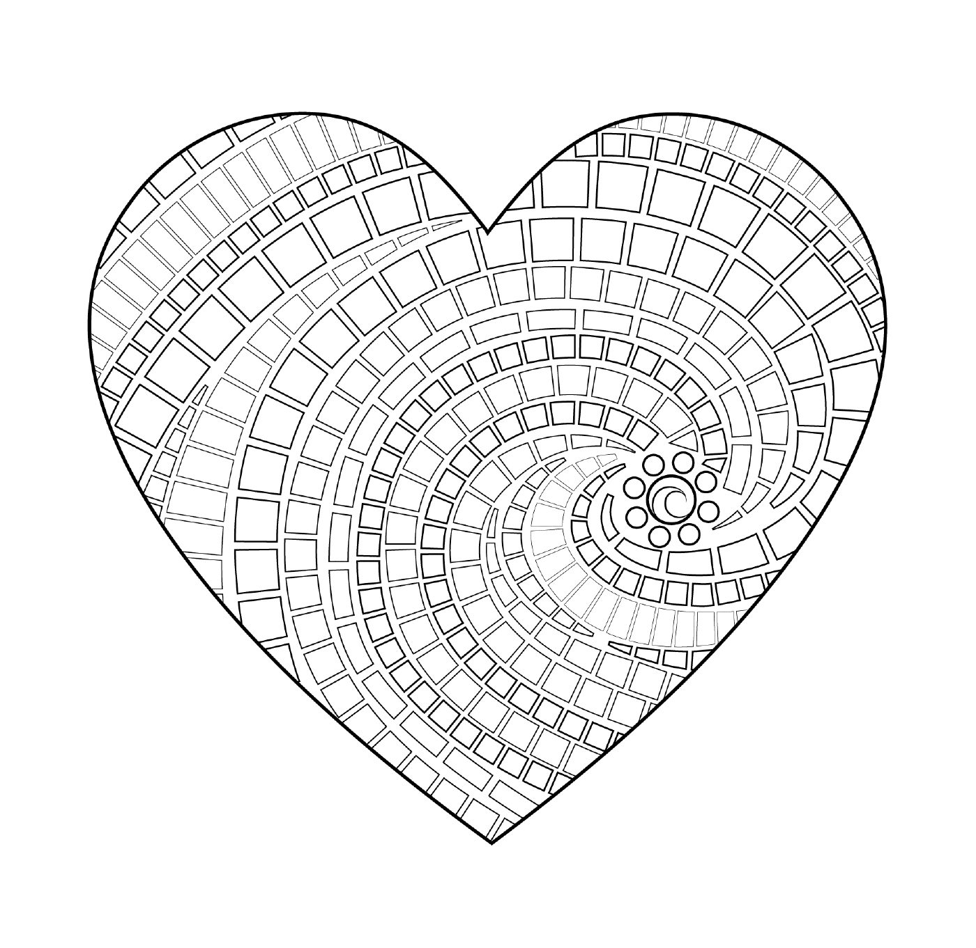  Мозаика сердца для радостного Дня Святого Валентина 