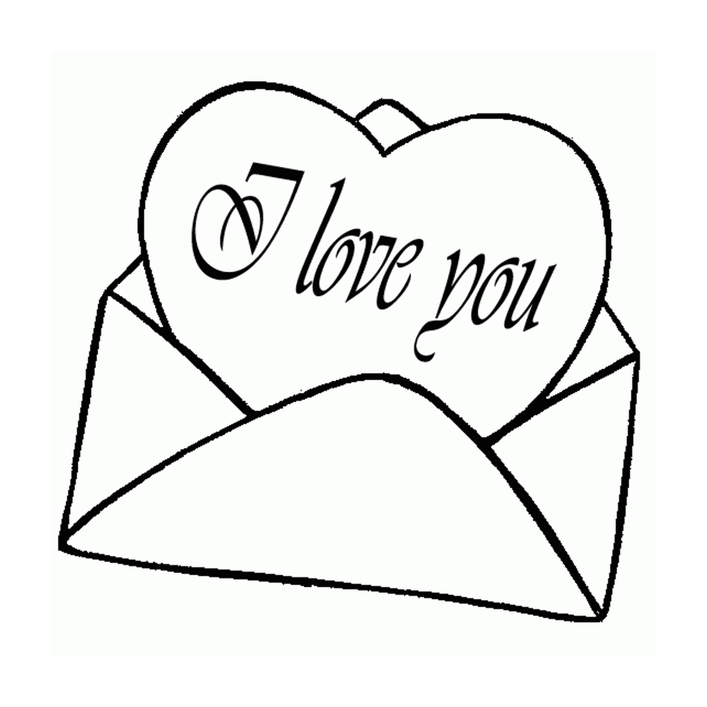  Open envelope with a heart on it 