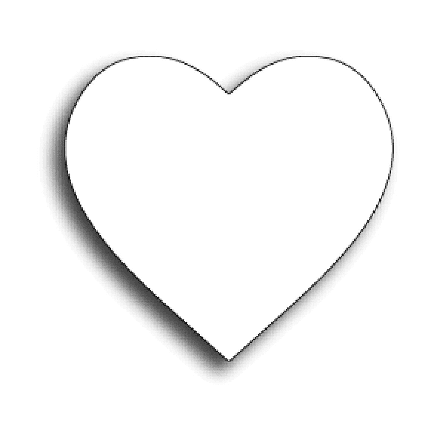  Pure white heart without background 