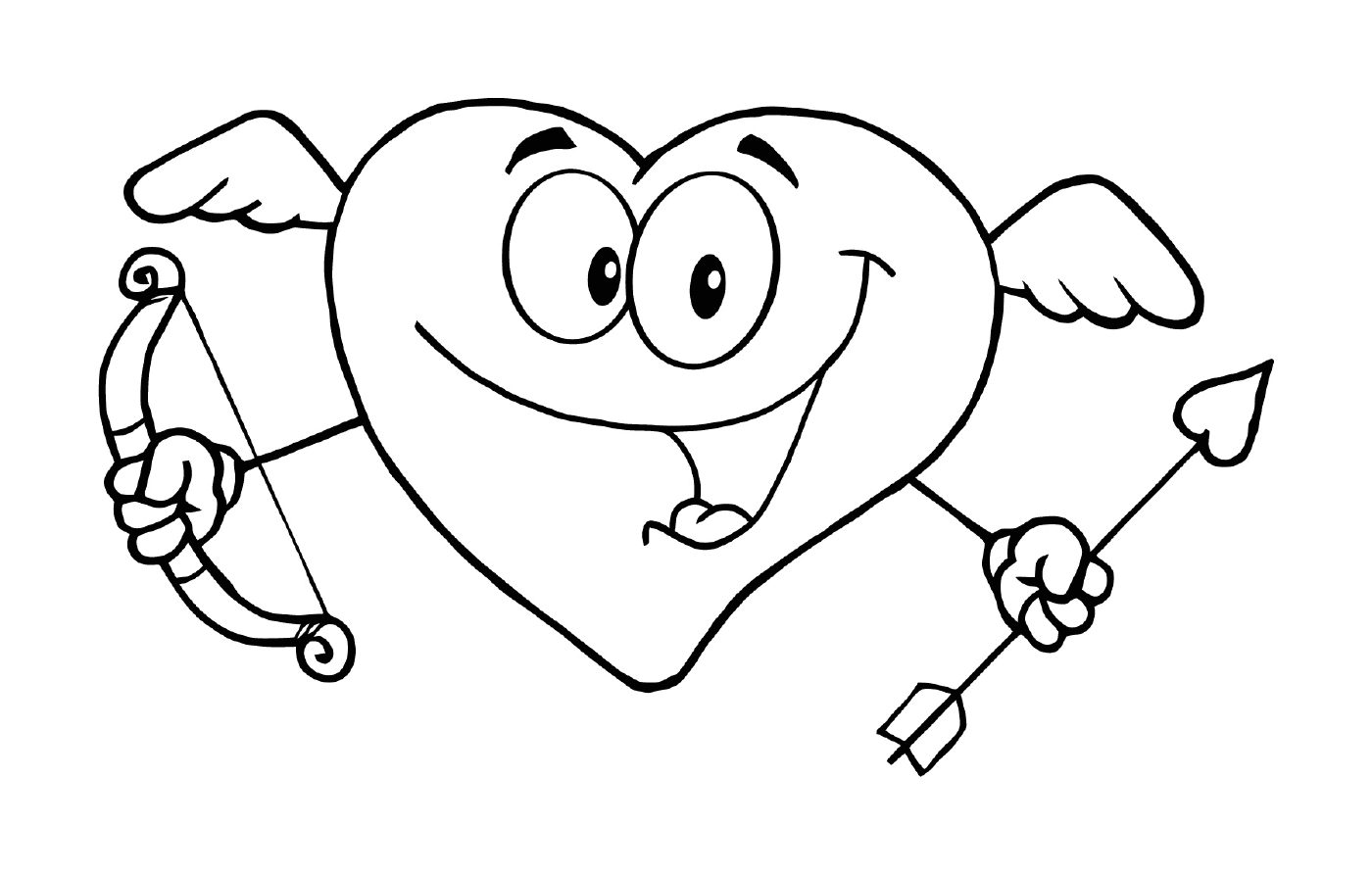 Eine Karikatur mit einem lächelnden Herzen 
