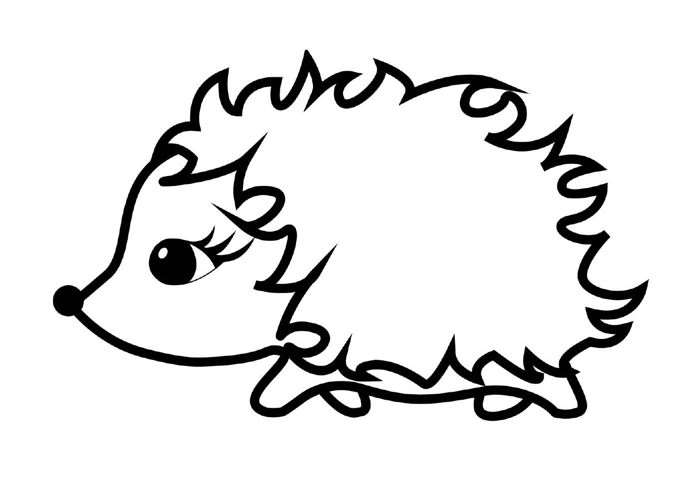  Hedgehog girovagando per il prato 