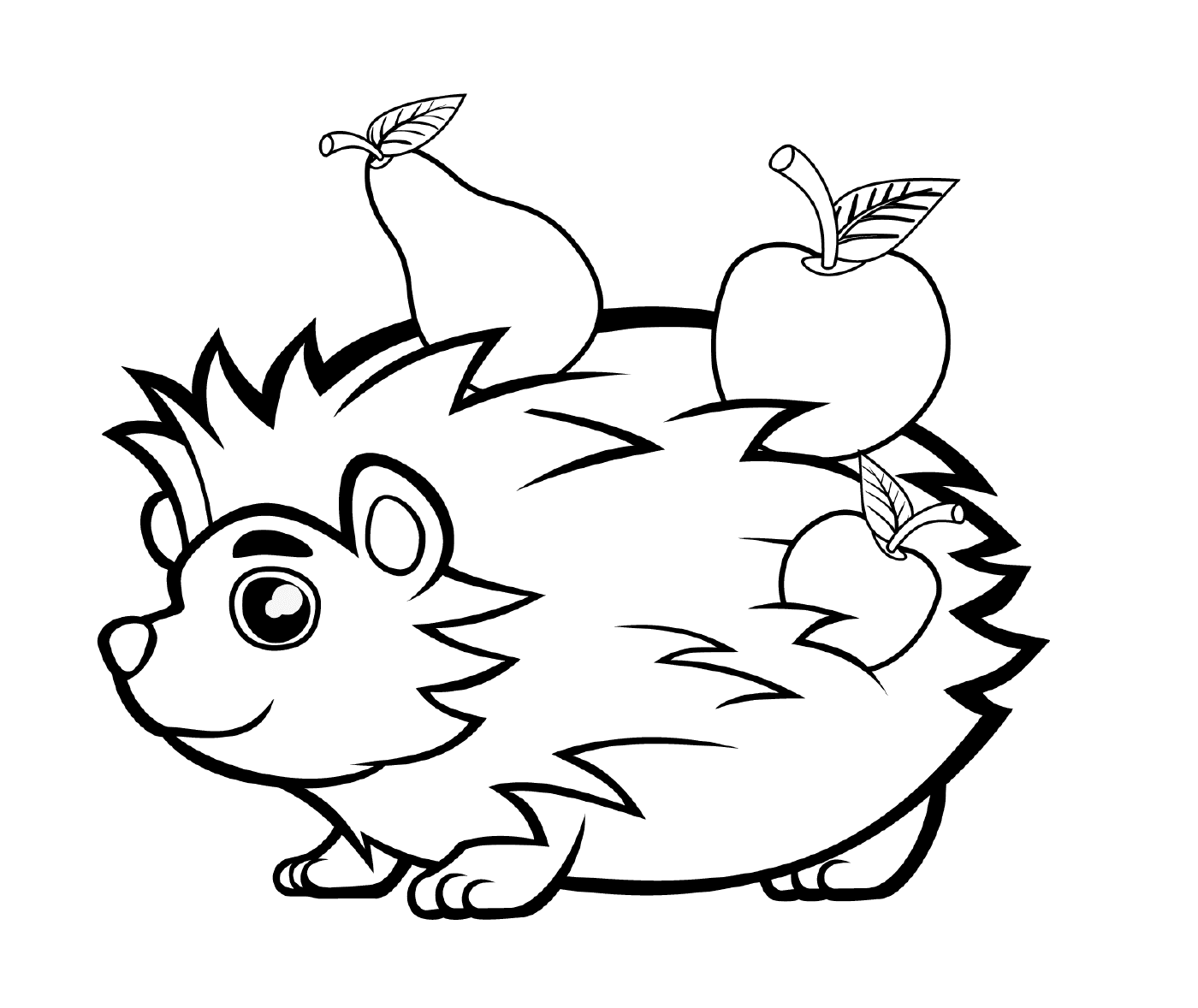 Nice hedgehog with fruit 
