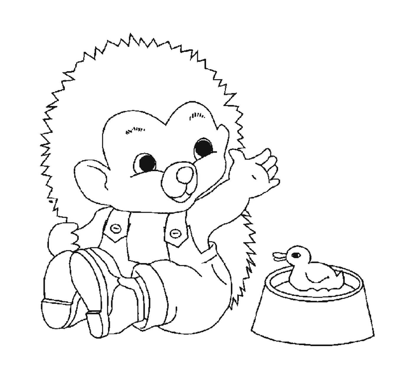  Hedgehog and duck 