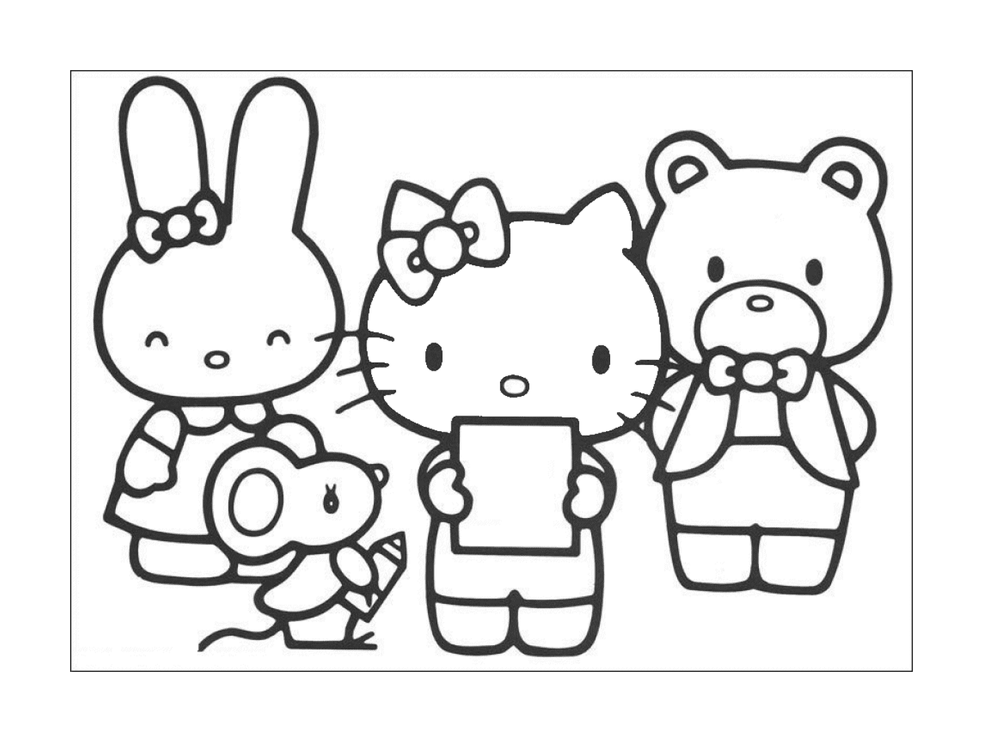  A group of friends Hello Kitty 