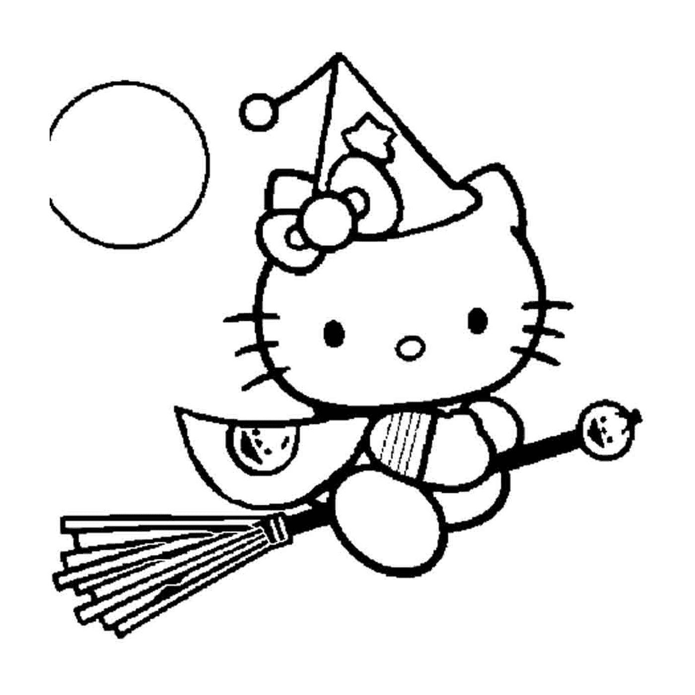  Hello Kitty witch on a broom 