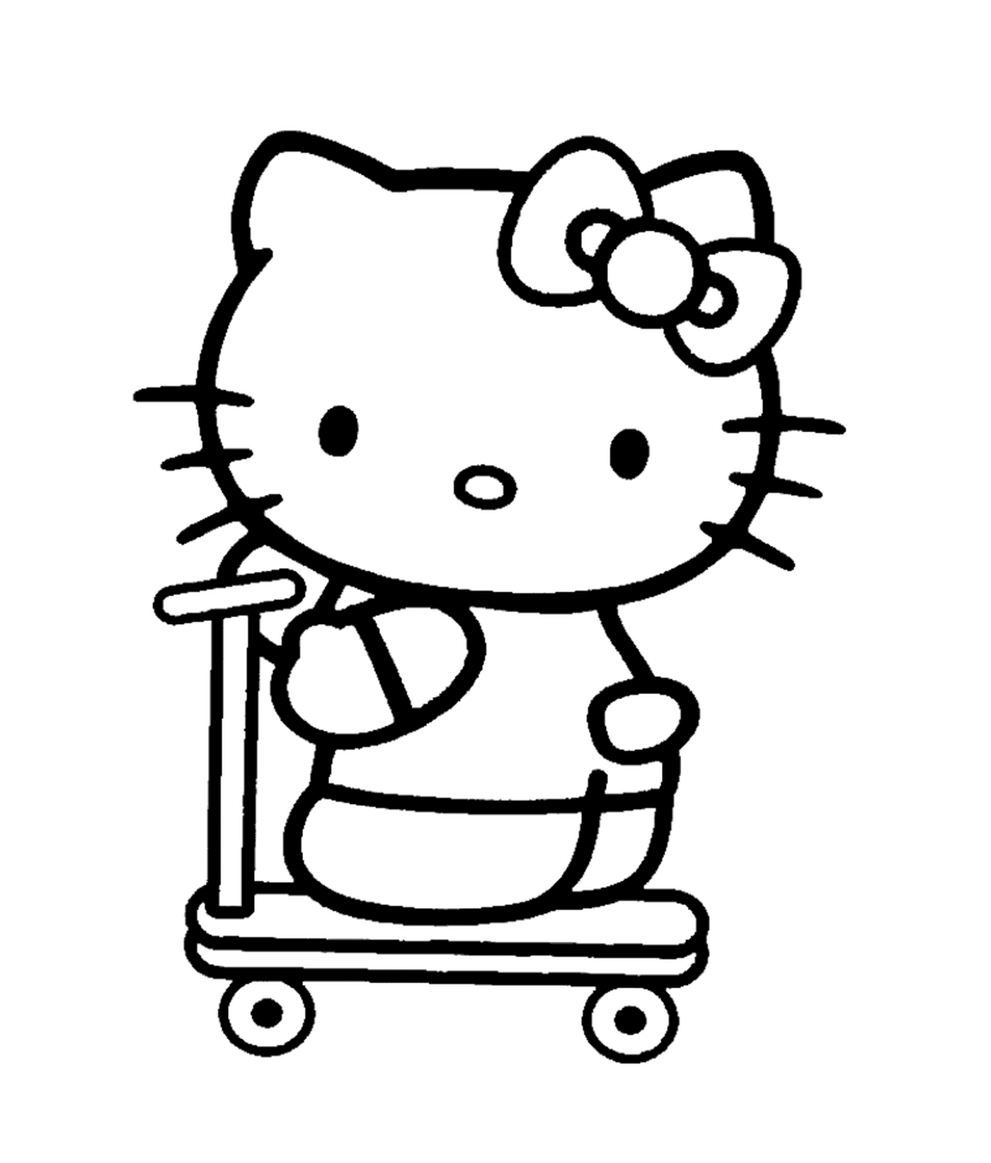  Hello Kitty on a scooter 