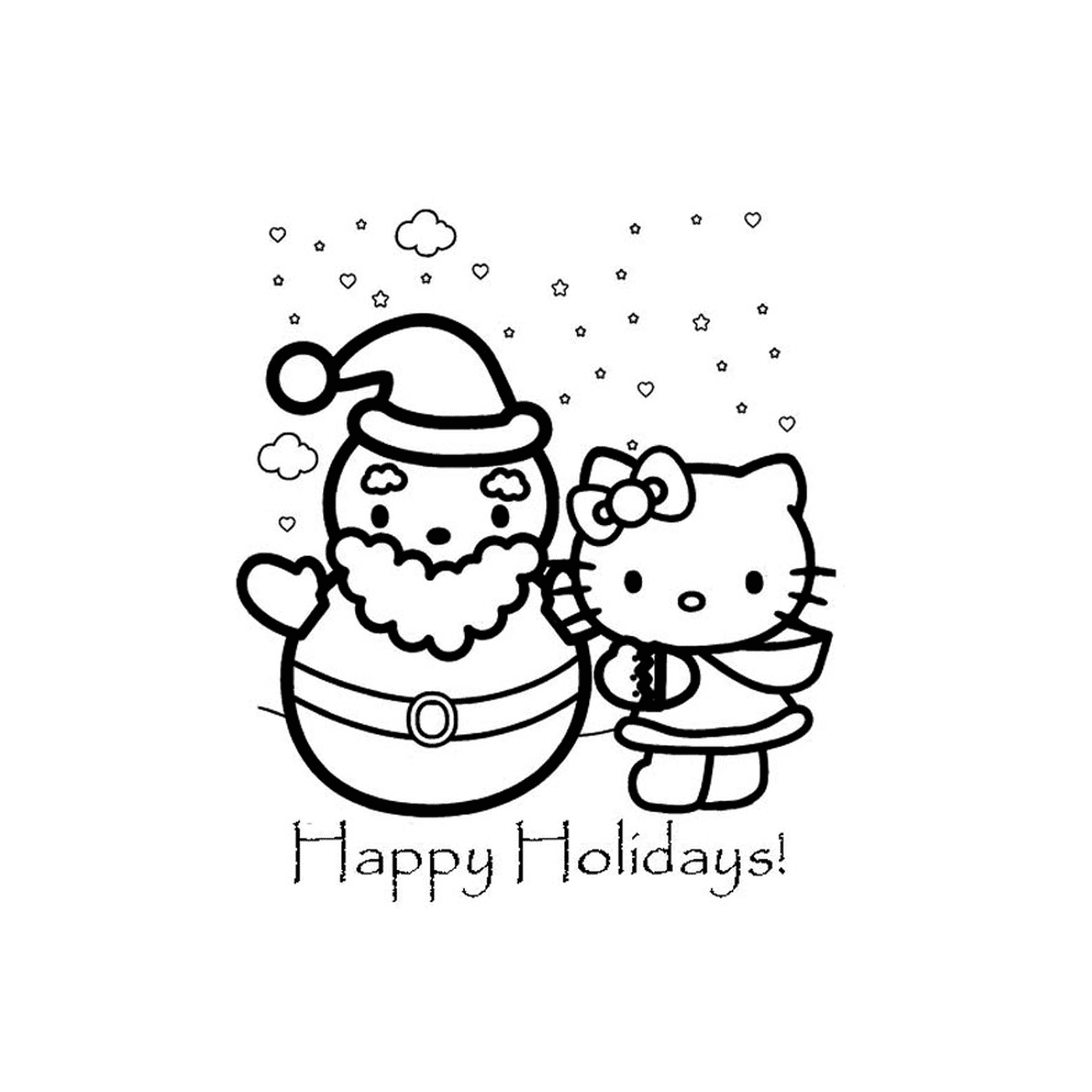  Hello Kitty and Santa Claus 