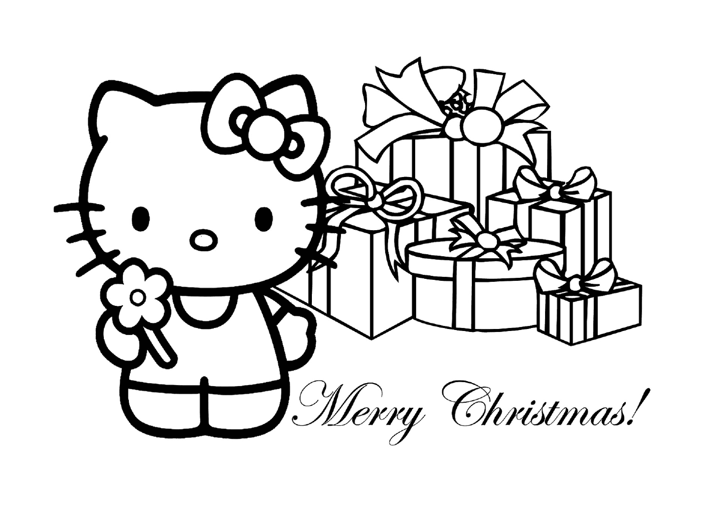  Ciao Kitty festa di Natale con regali 