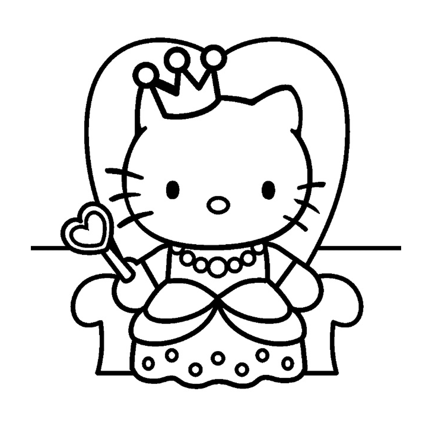  Hello Kitty sitting on a chair 
