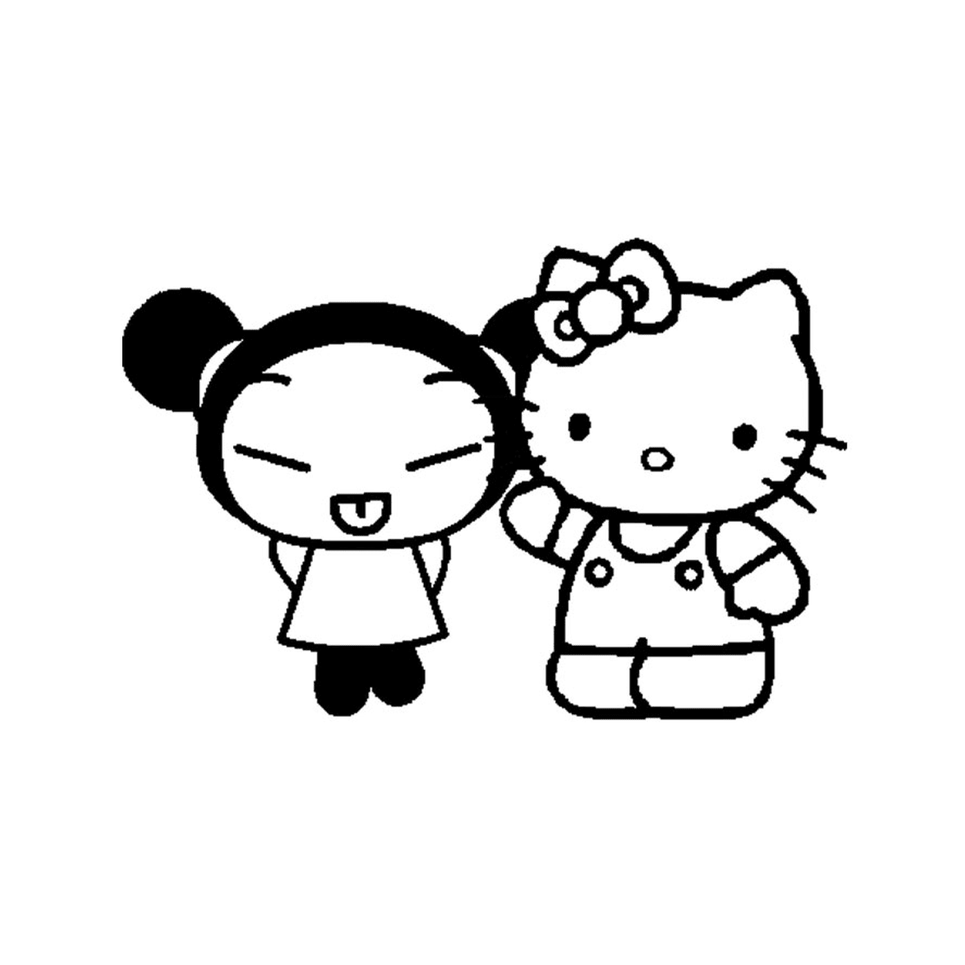  Hello Kitty and Pucca together 