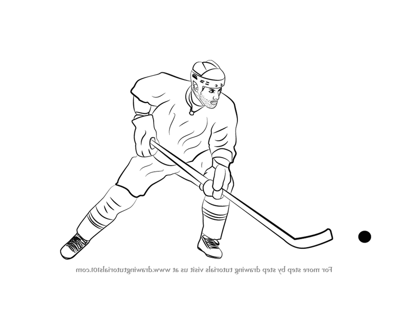  Рисование игрока в хоккей 