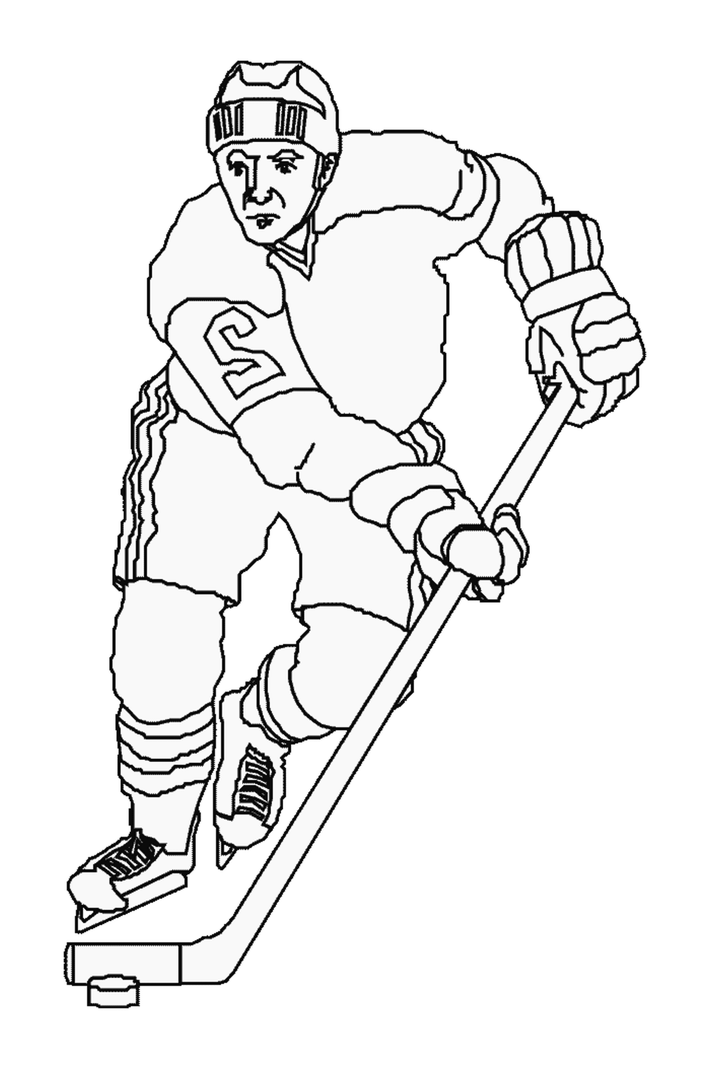  Высокий хоккейный игрок 