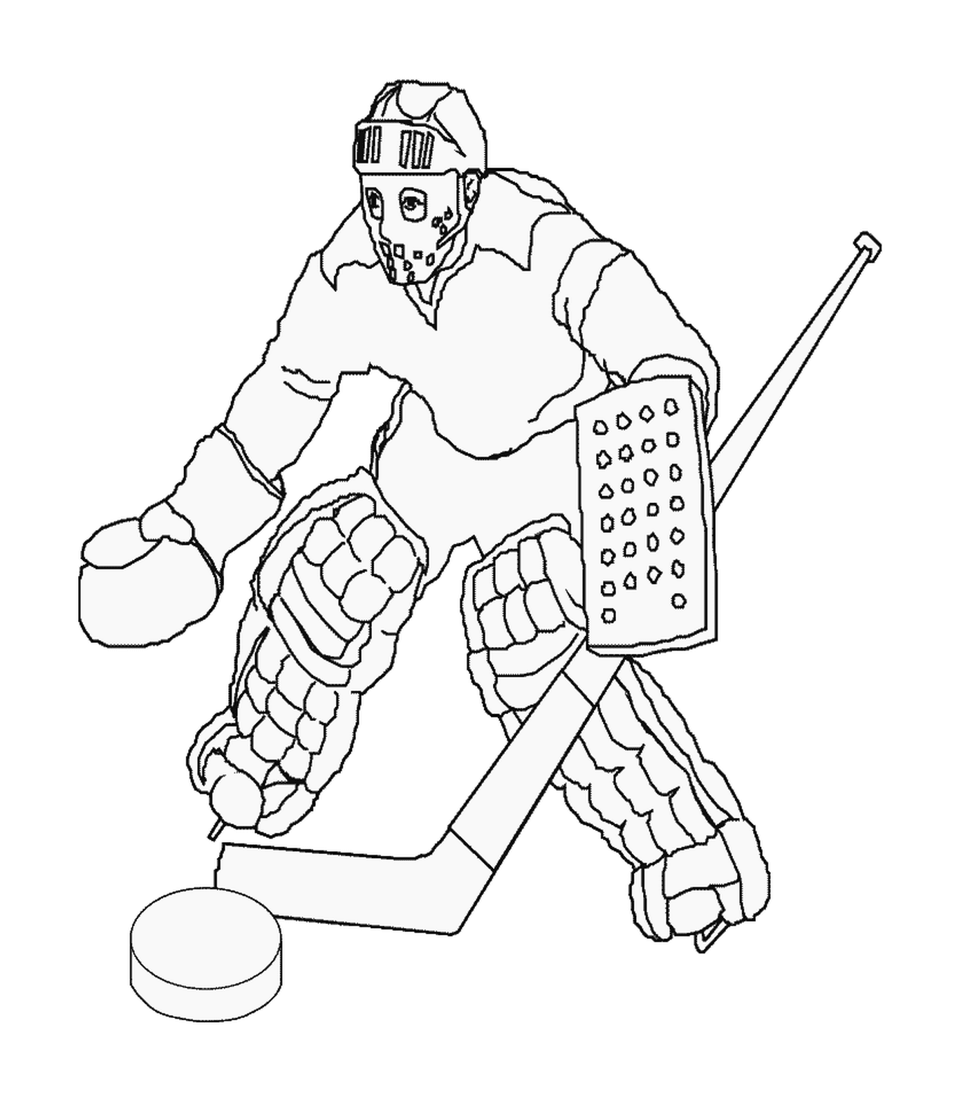  Portero de hockey sobre hielo 