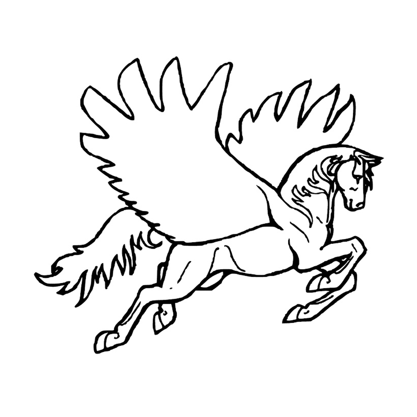  Pegasus-ähnliches geflügeltes Pferd 