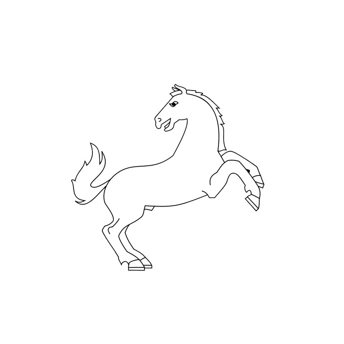  A galloping horse in a field 