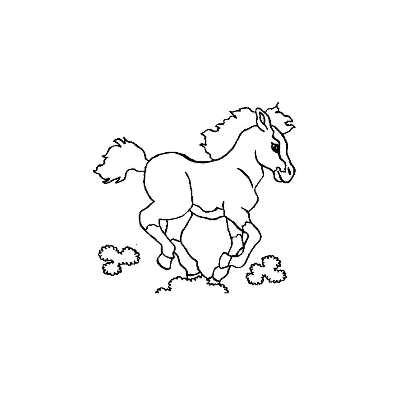  Текущая лошадь с жилеткой 