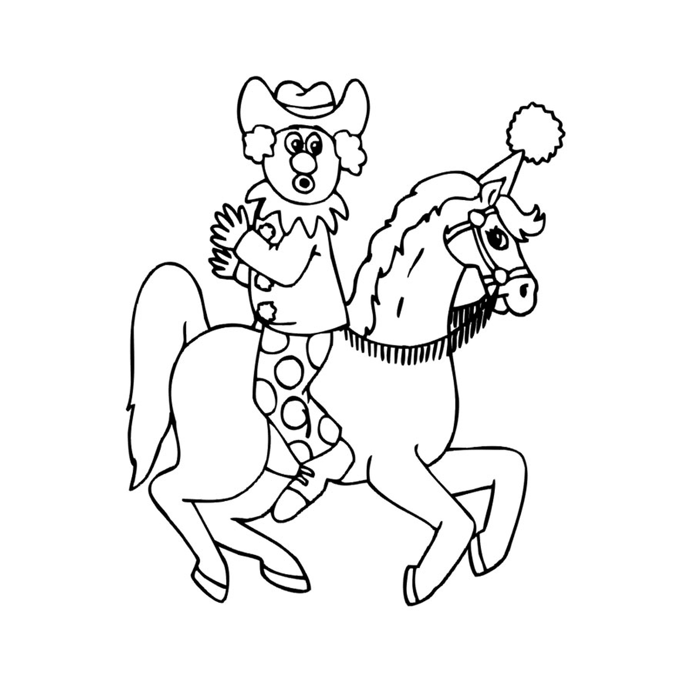  Zirkuspferde - Ein Reiter mit Hut 