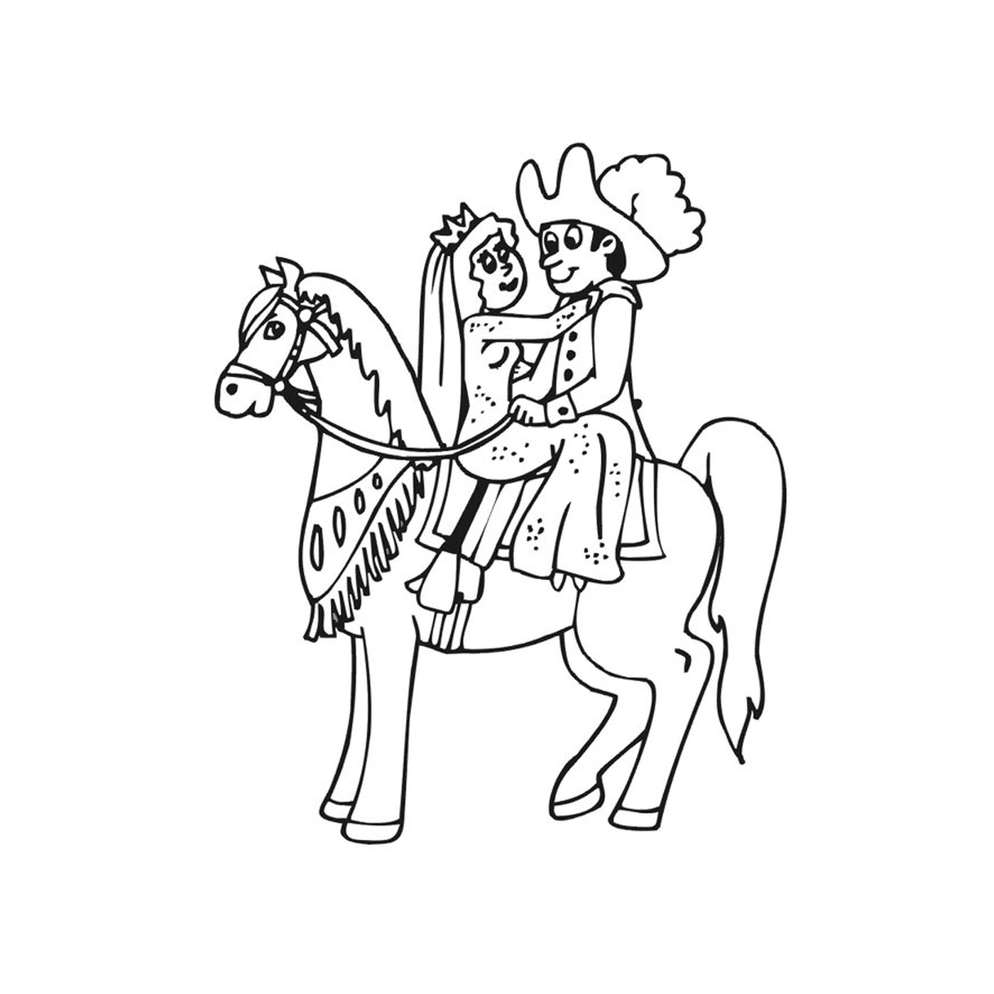  Principessa Cavallo - Un uomo seduto su un cavallo marrone 