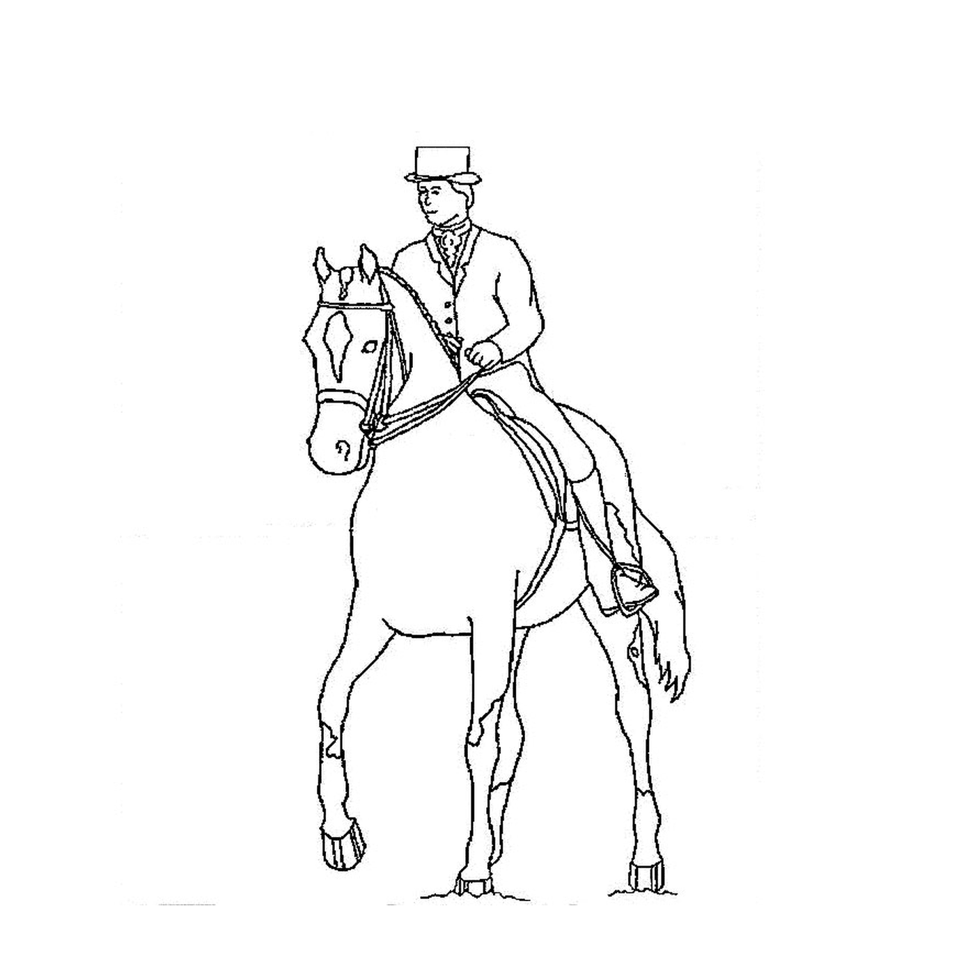  Pferd und Reiter - Ein Mann auf Pferd 
