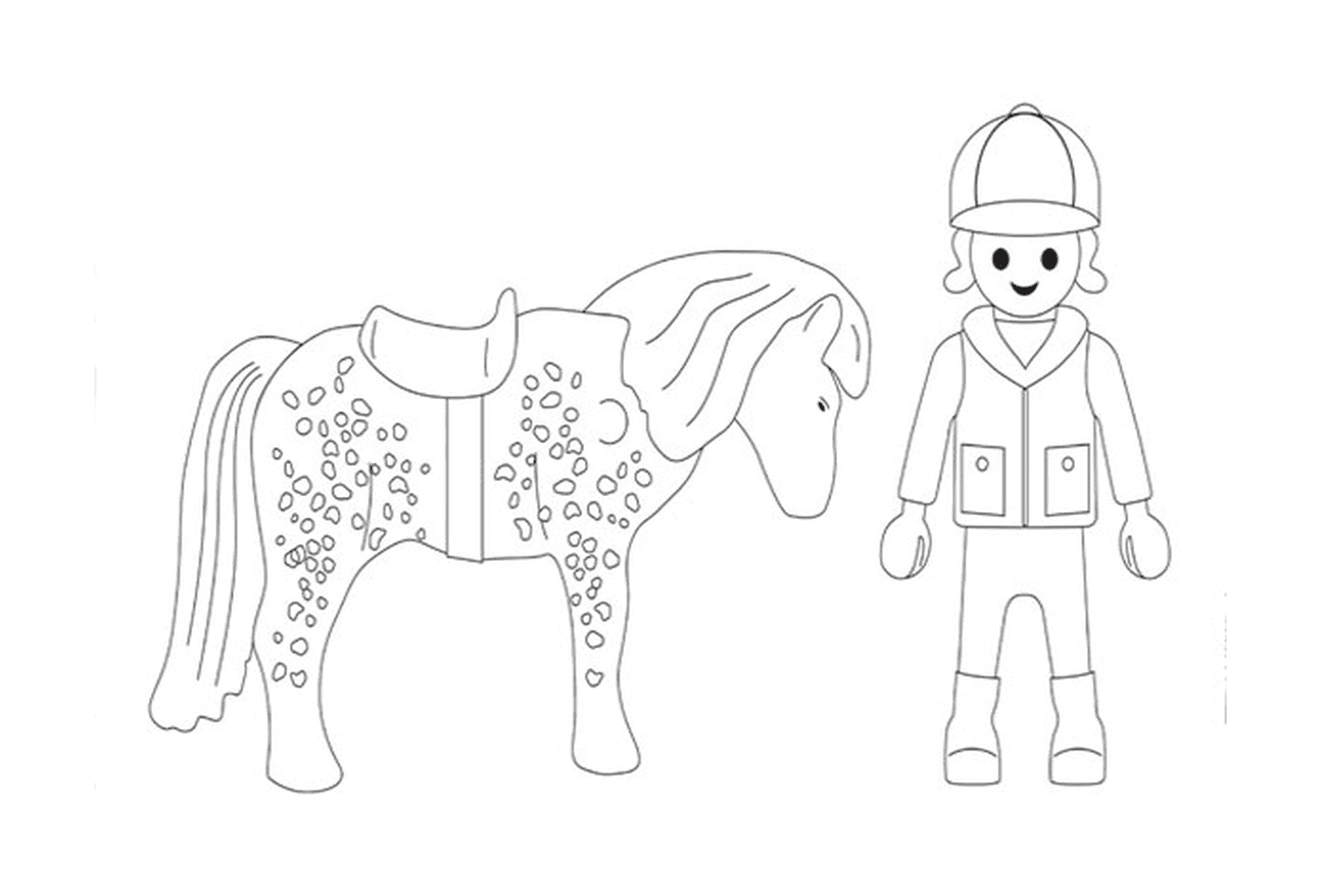 Playmobil caballo - Imagen de una persona y un caballo