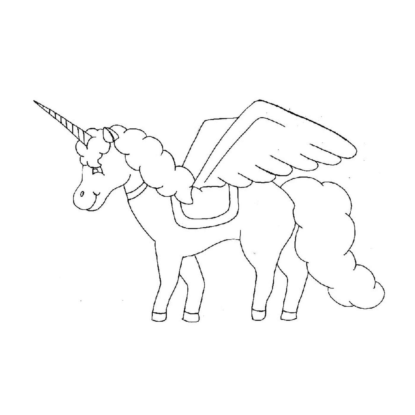  Летающая лошадь - единорог с крыльями 