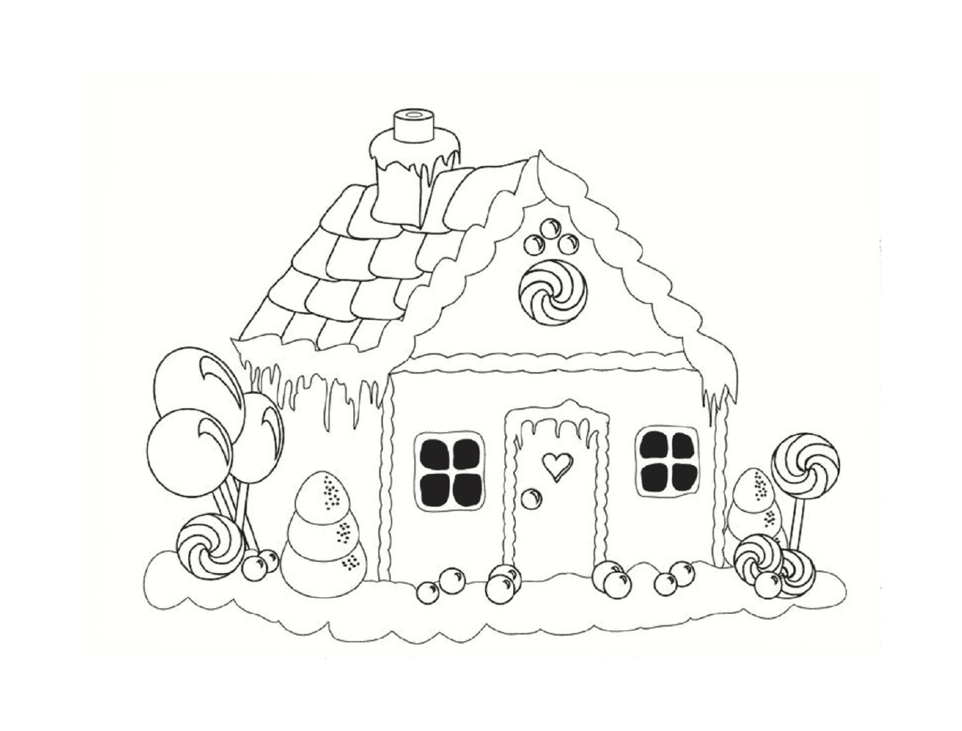  Casa di pan di zenzero nevoso 