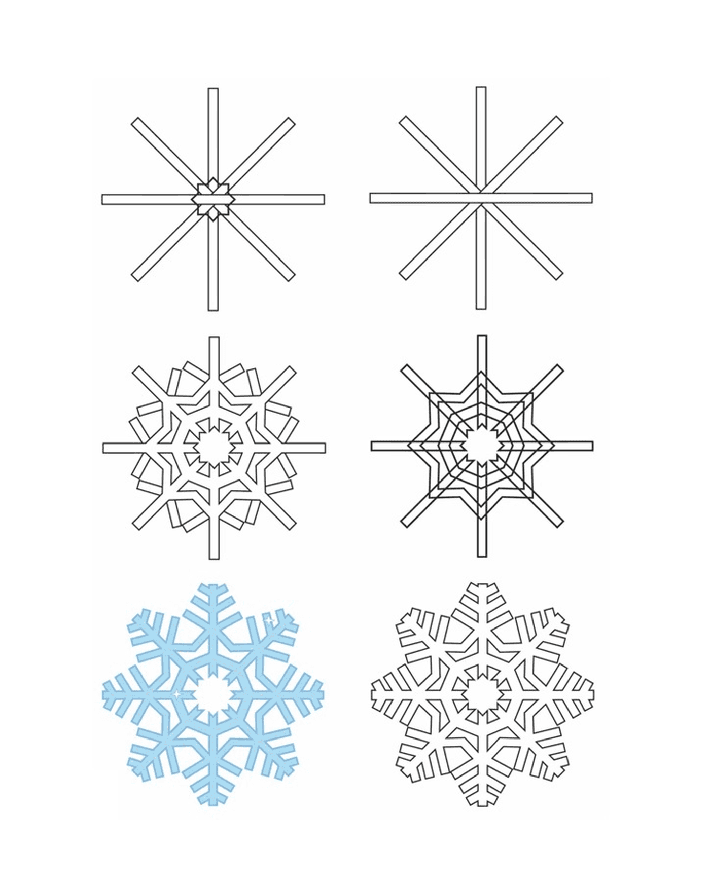  How to draw a flake 
