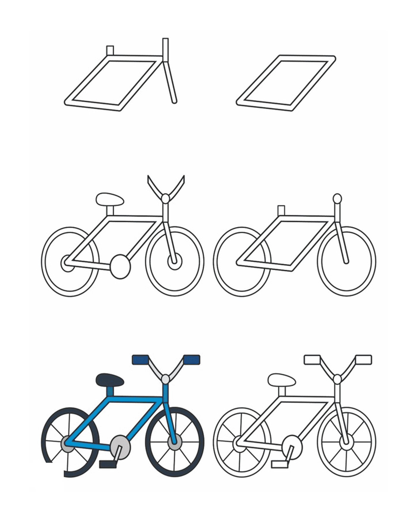  Cómo dibujar una bicicleta 