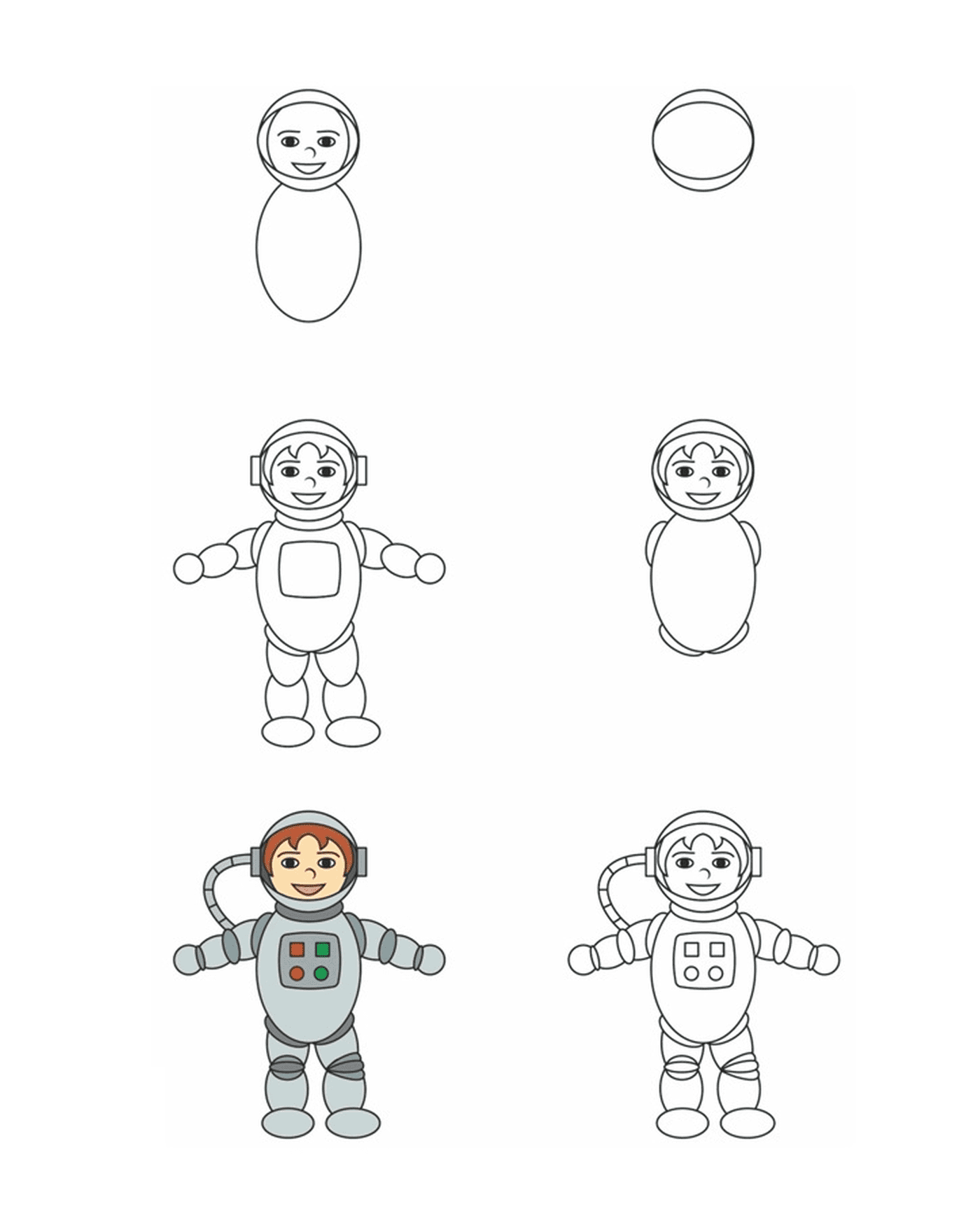  Cómo dibujar a un astronauta 