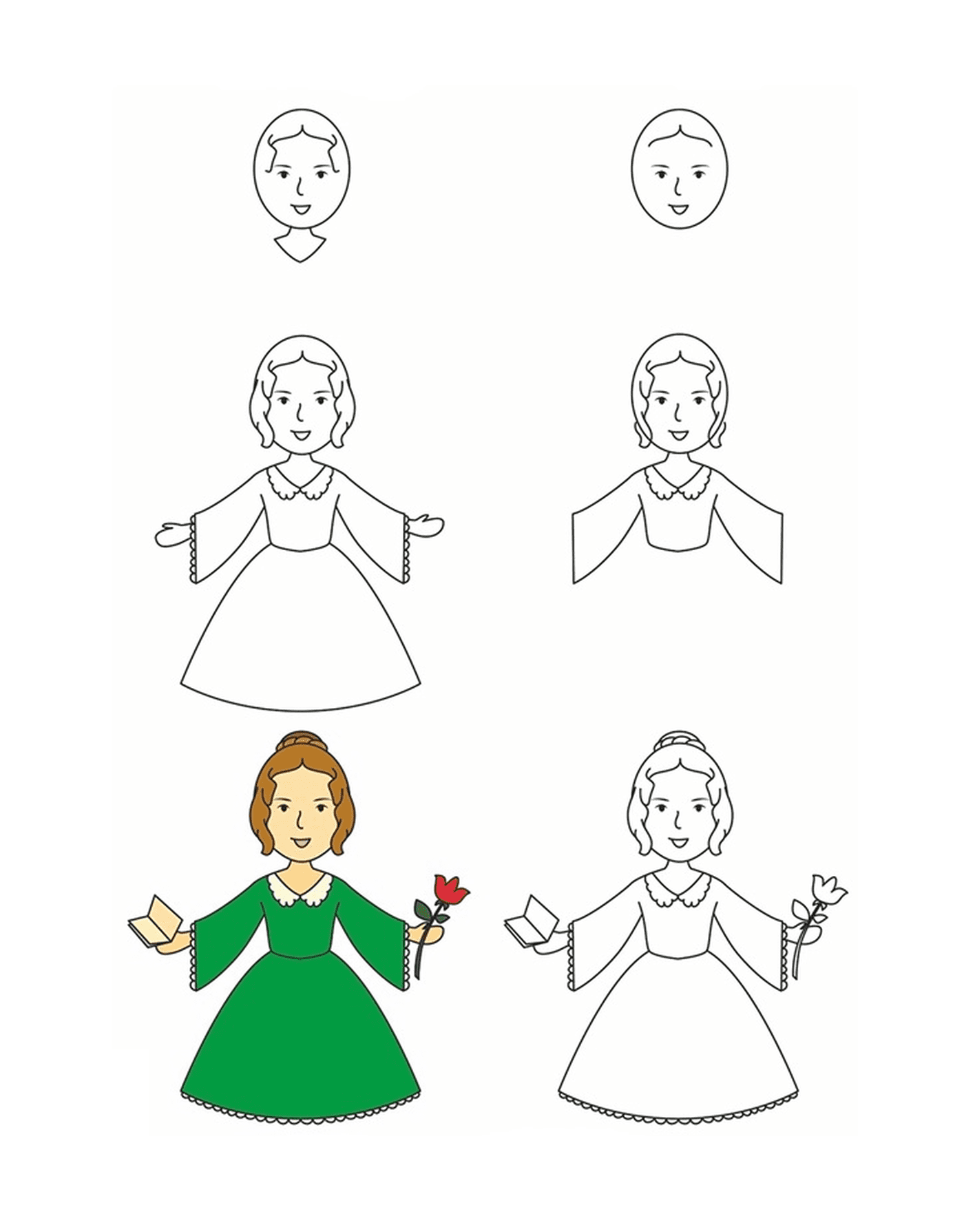  How to draw Emily Brontë 