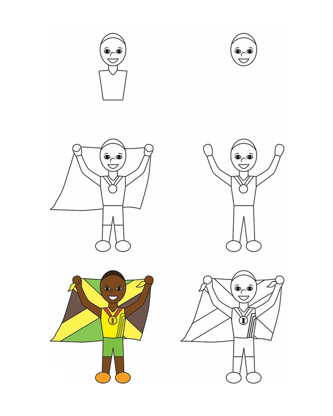  Как рисовать Usain Bolt 