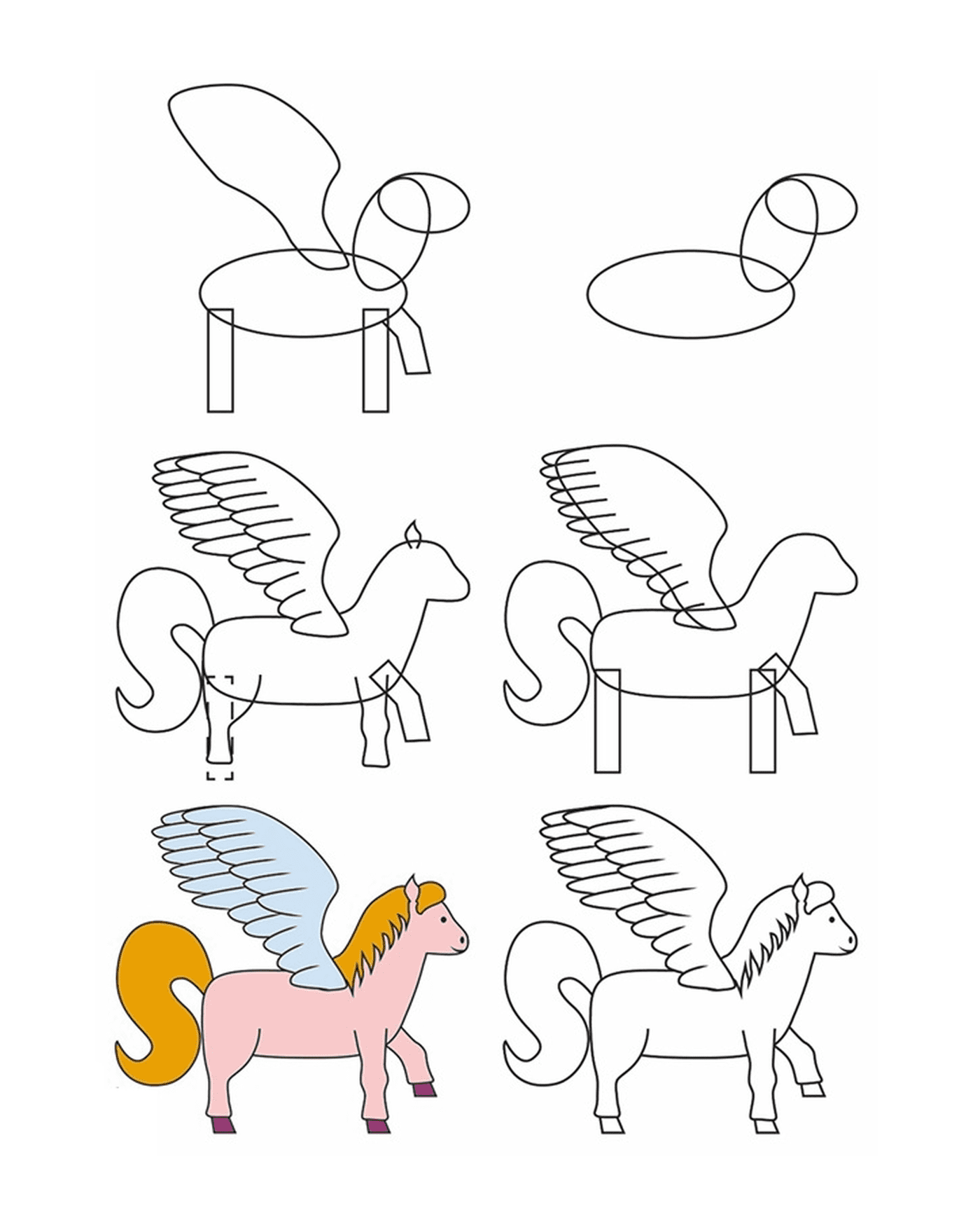  How to draw Pegasus 