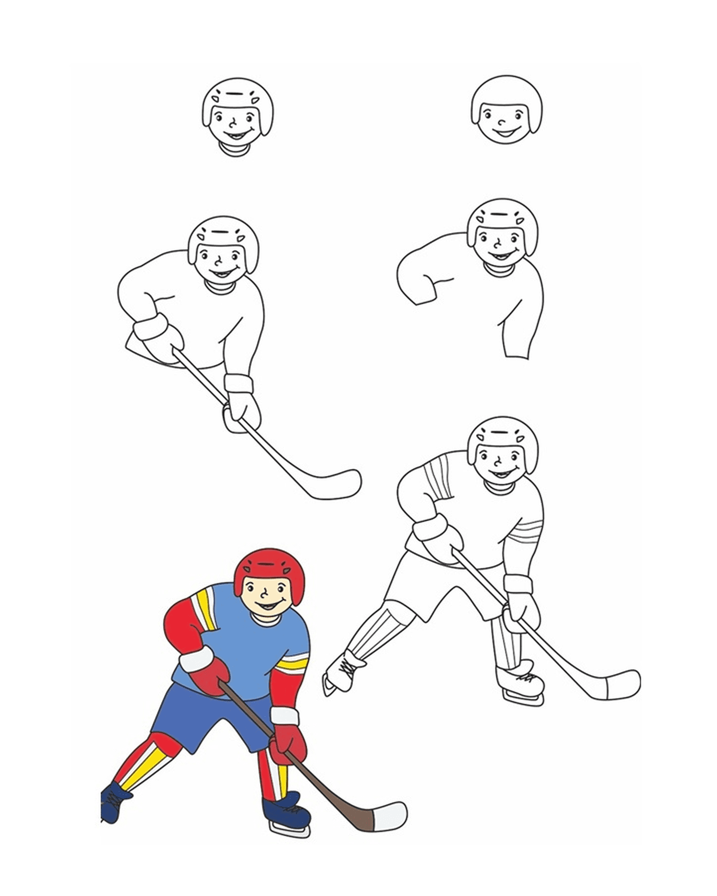  How to draw ice hockey 