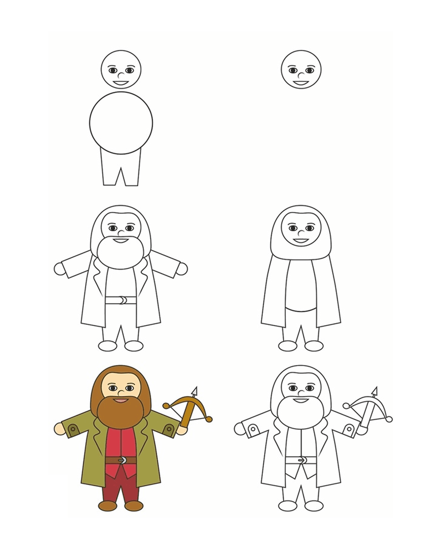  How to draw Rubeus Hagrid 