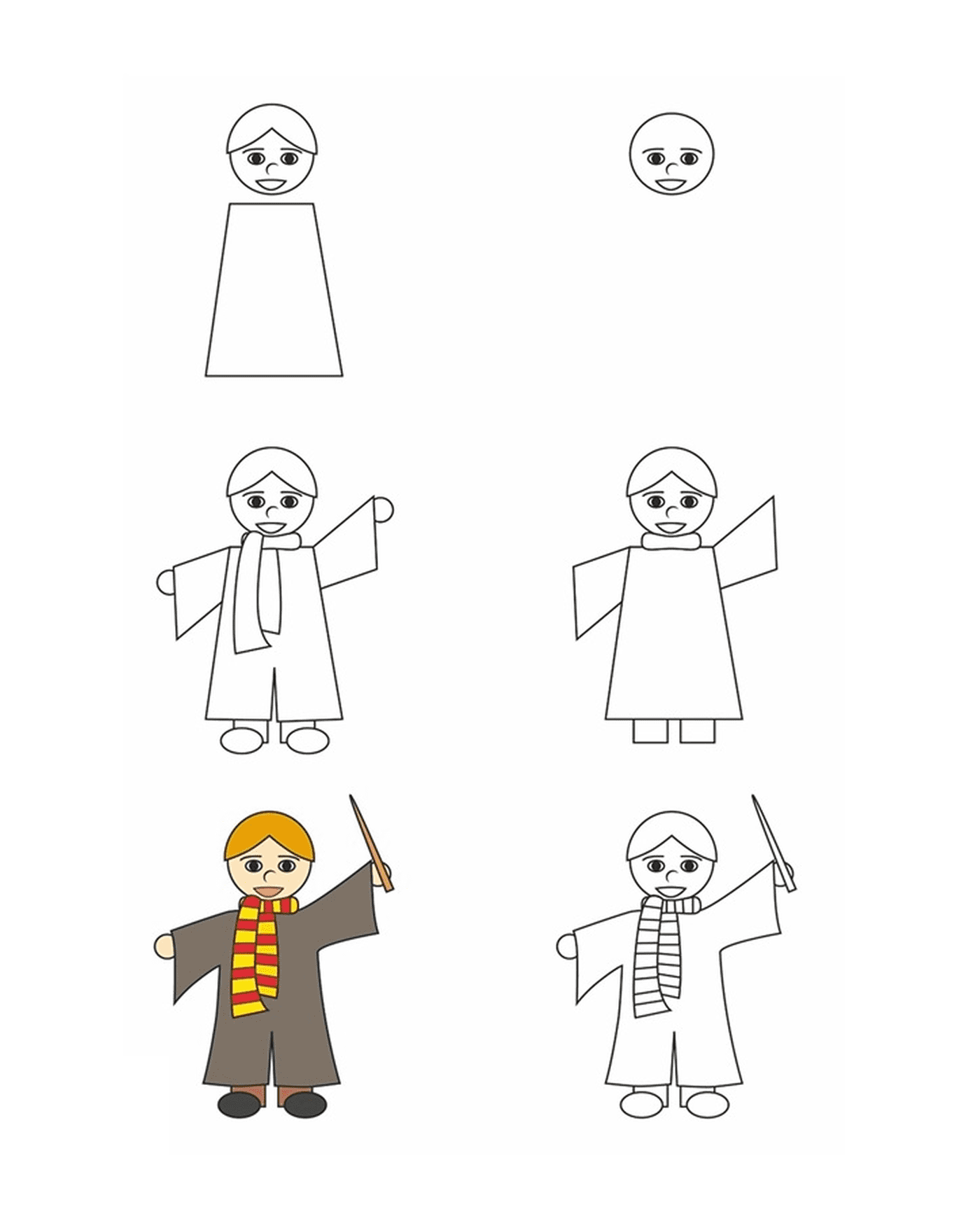  Cómo dibujar Ron Weasley 