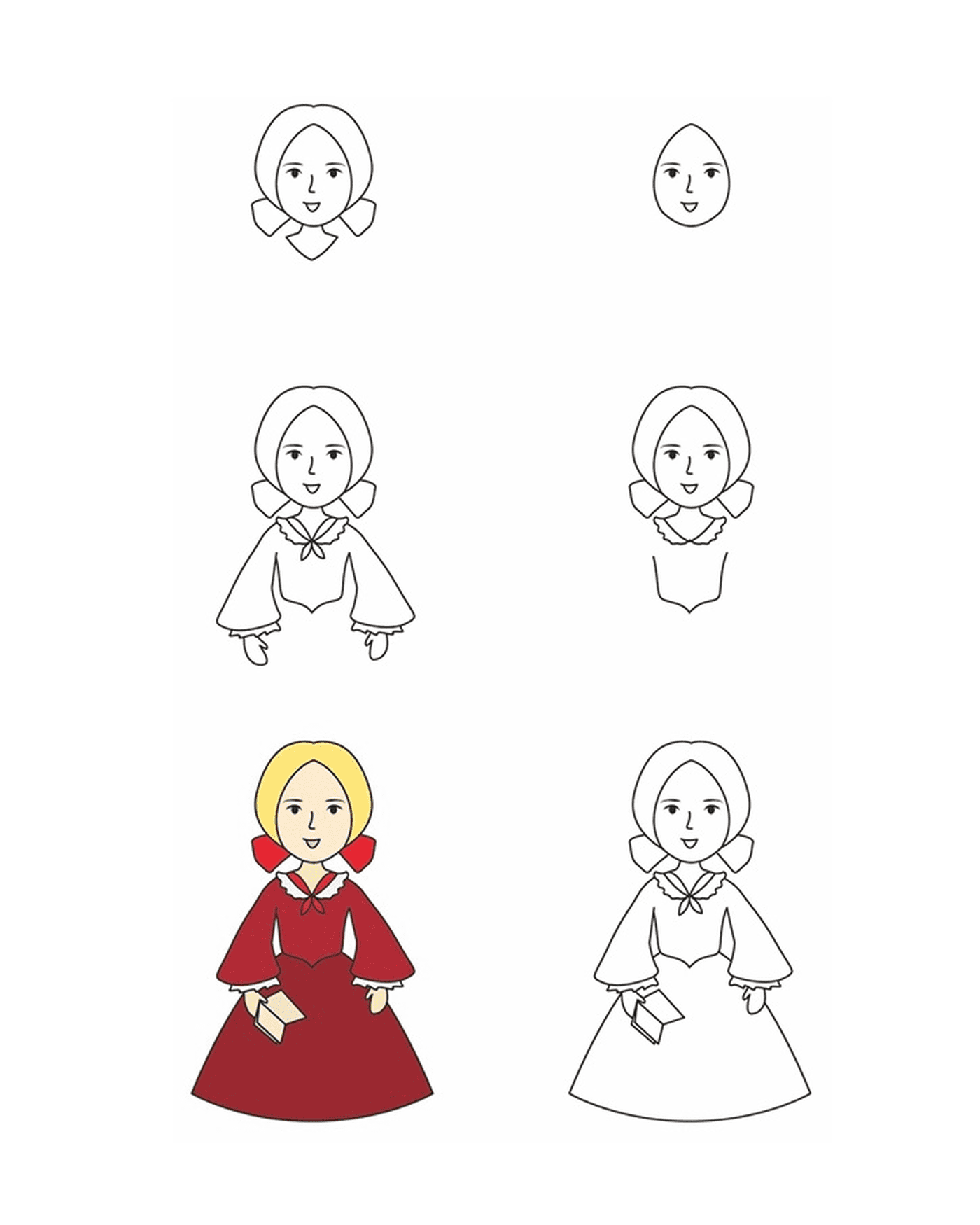  How to draw Charlotte Brontë 