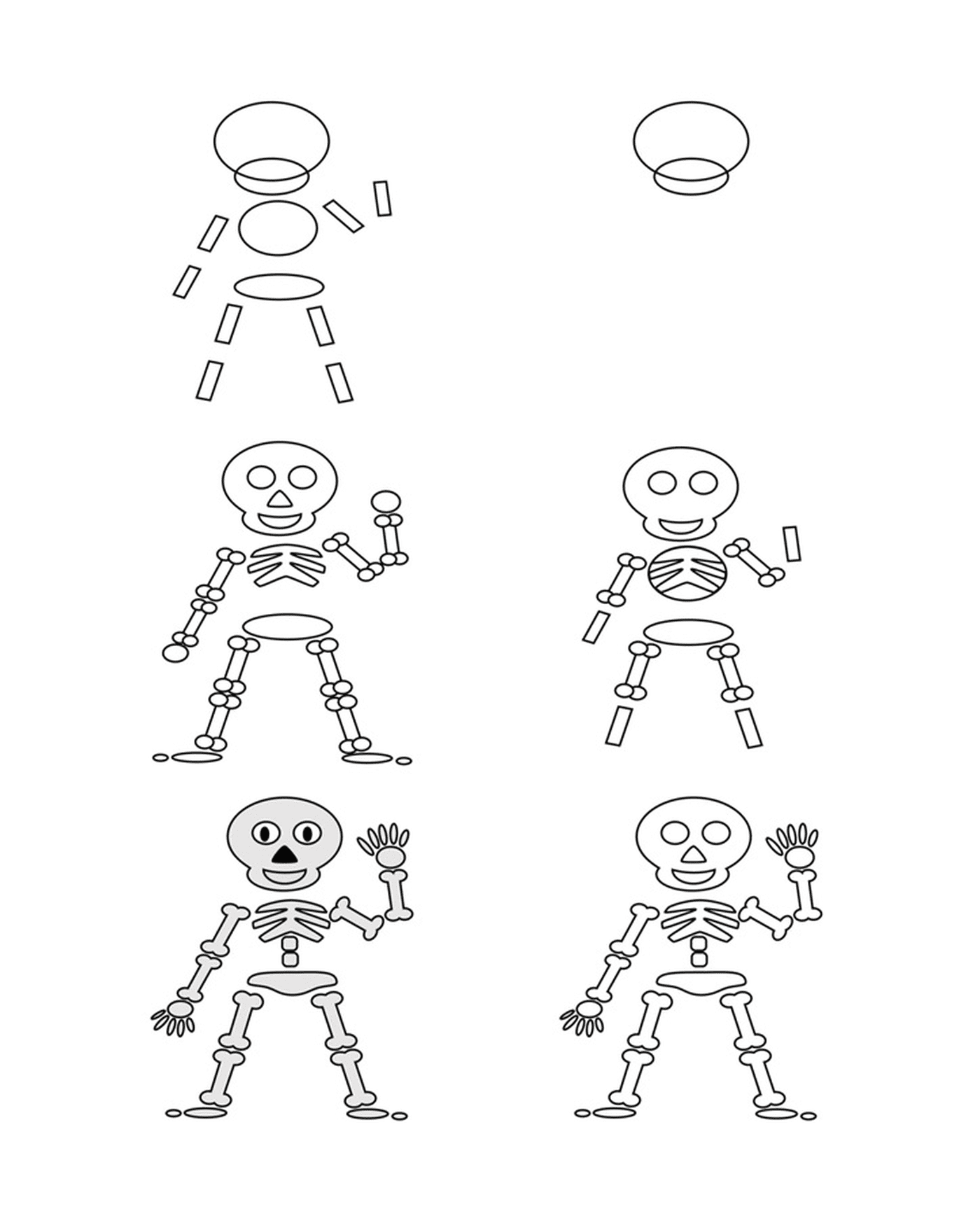  Cómo dibujar un esqueleto 