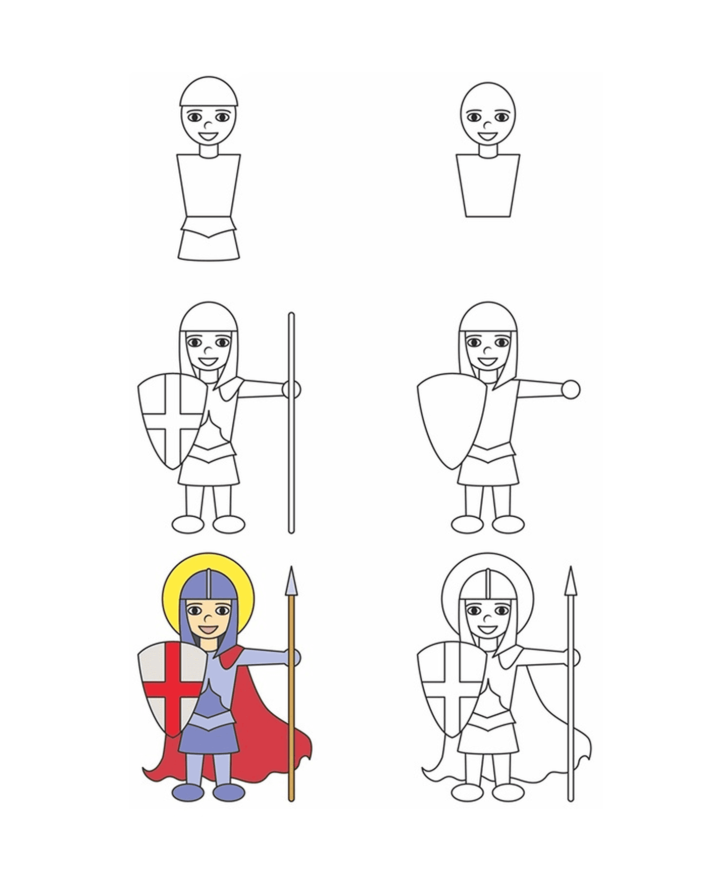  How to draw St. George 