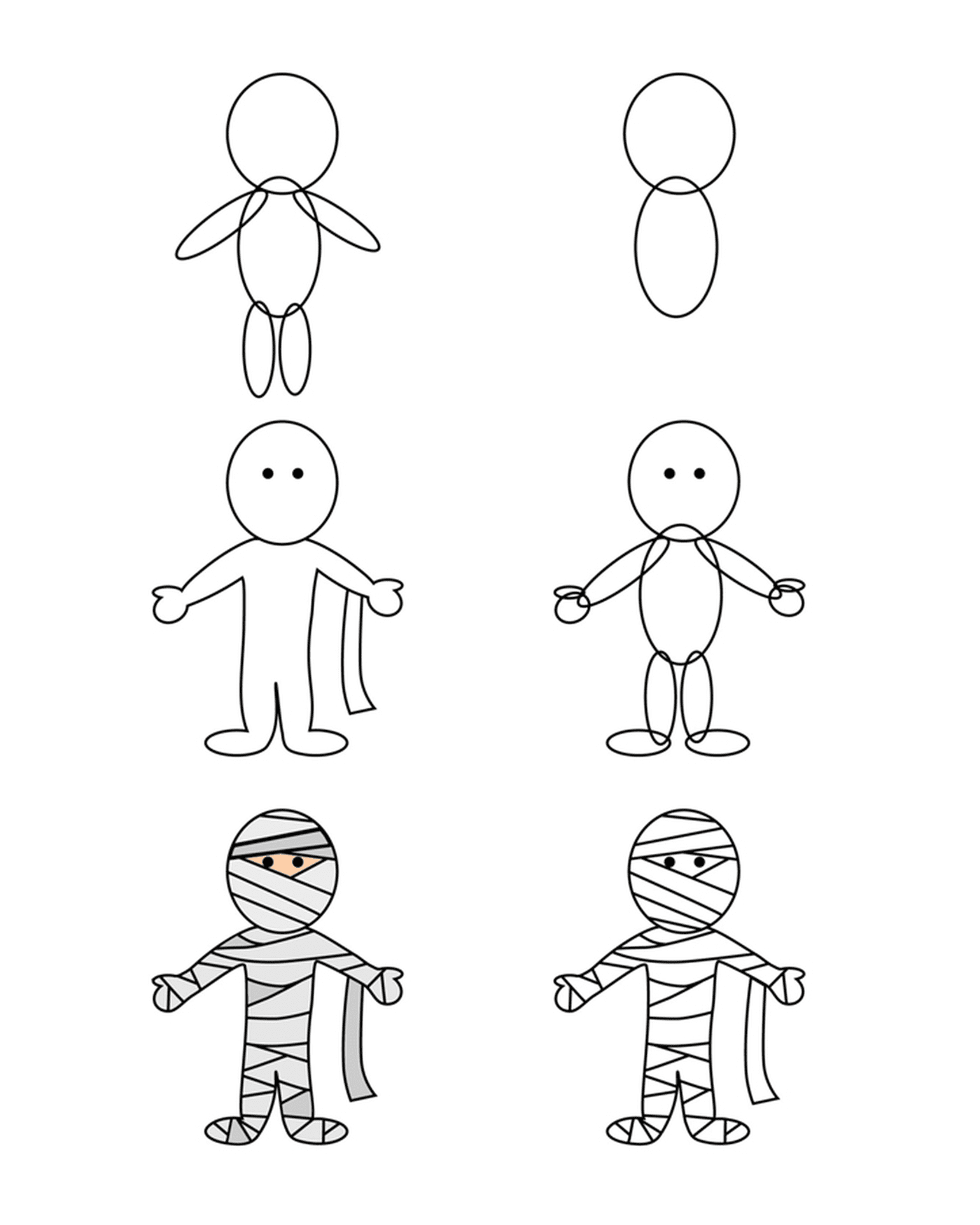  How to draw a mummy 