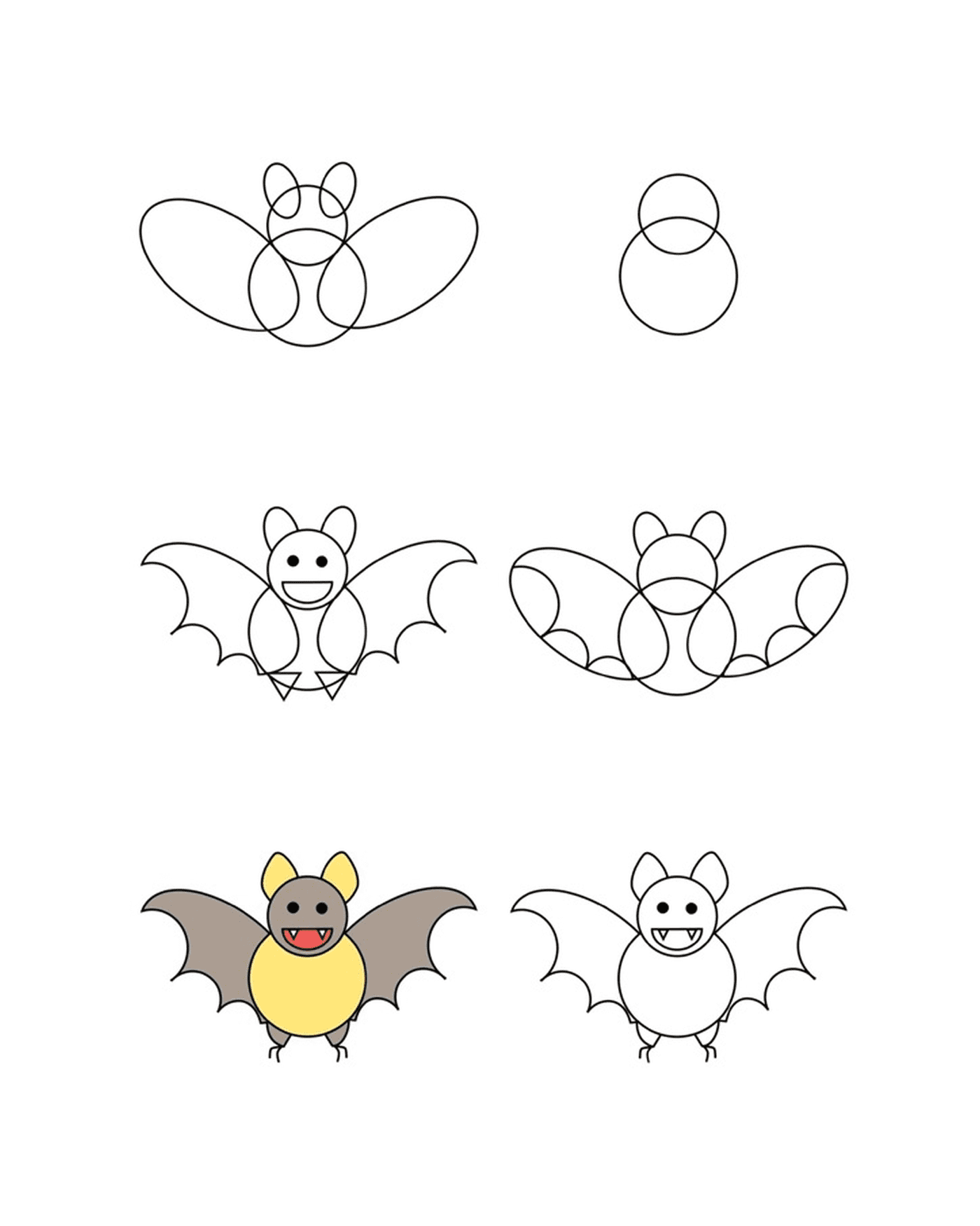  Cómo dibujar un murciélago 