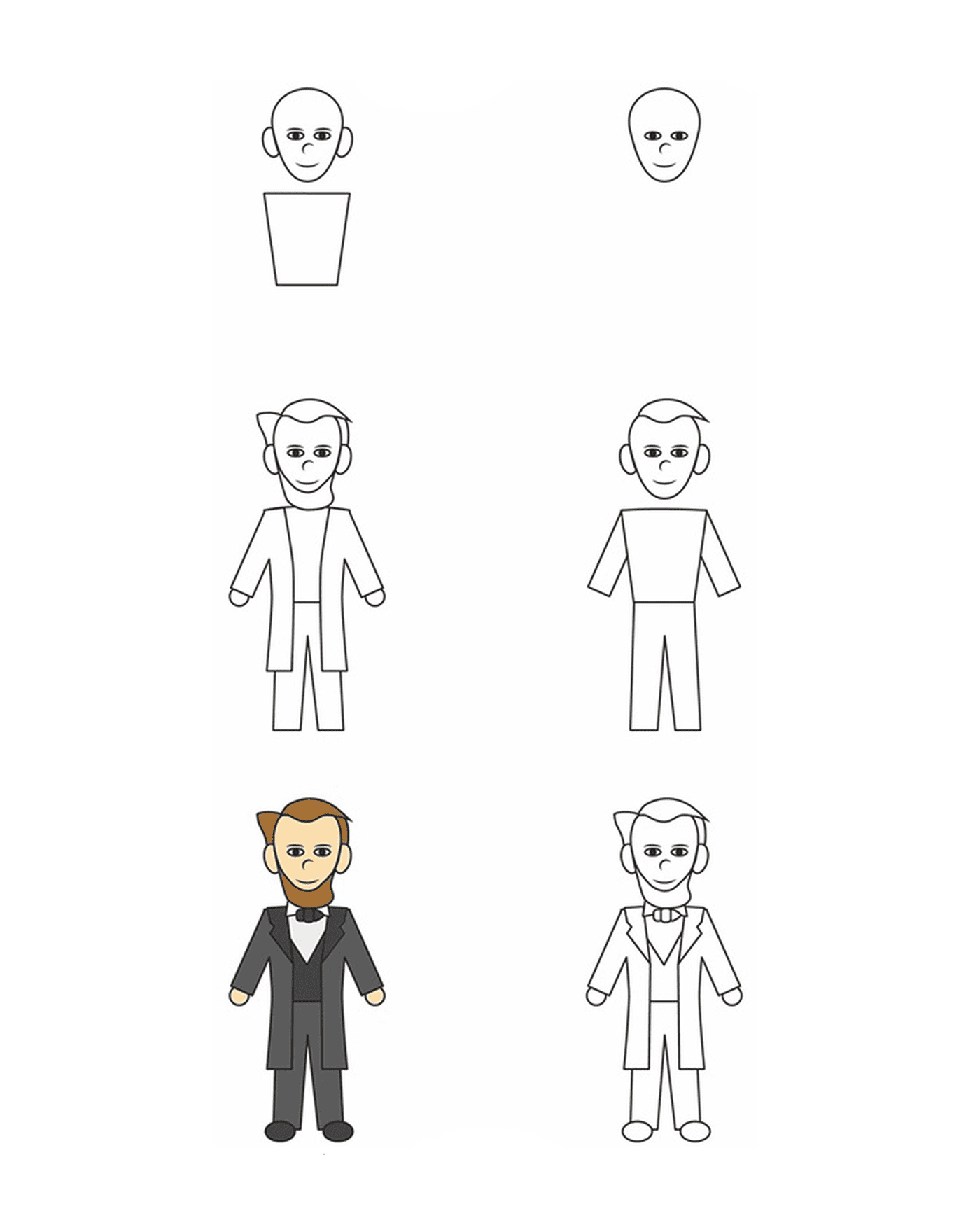  Cómo dibujar a Abraham Lincoln 