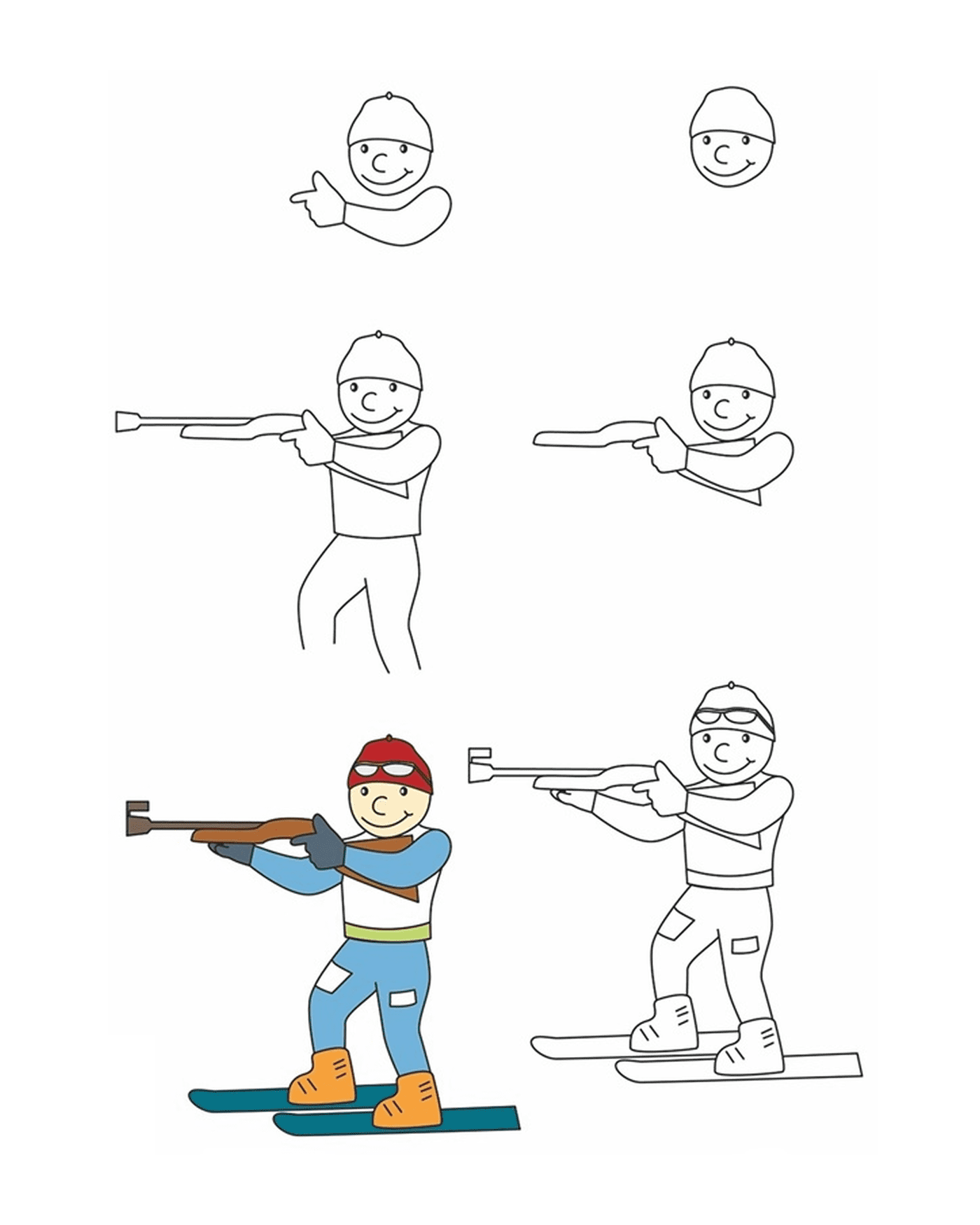  How to draw the biathlon 