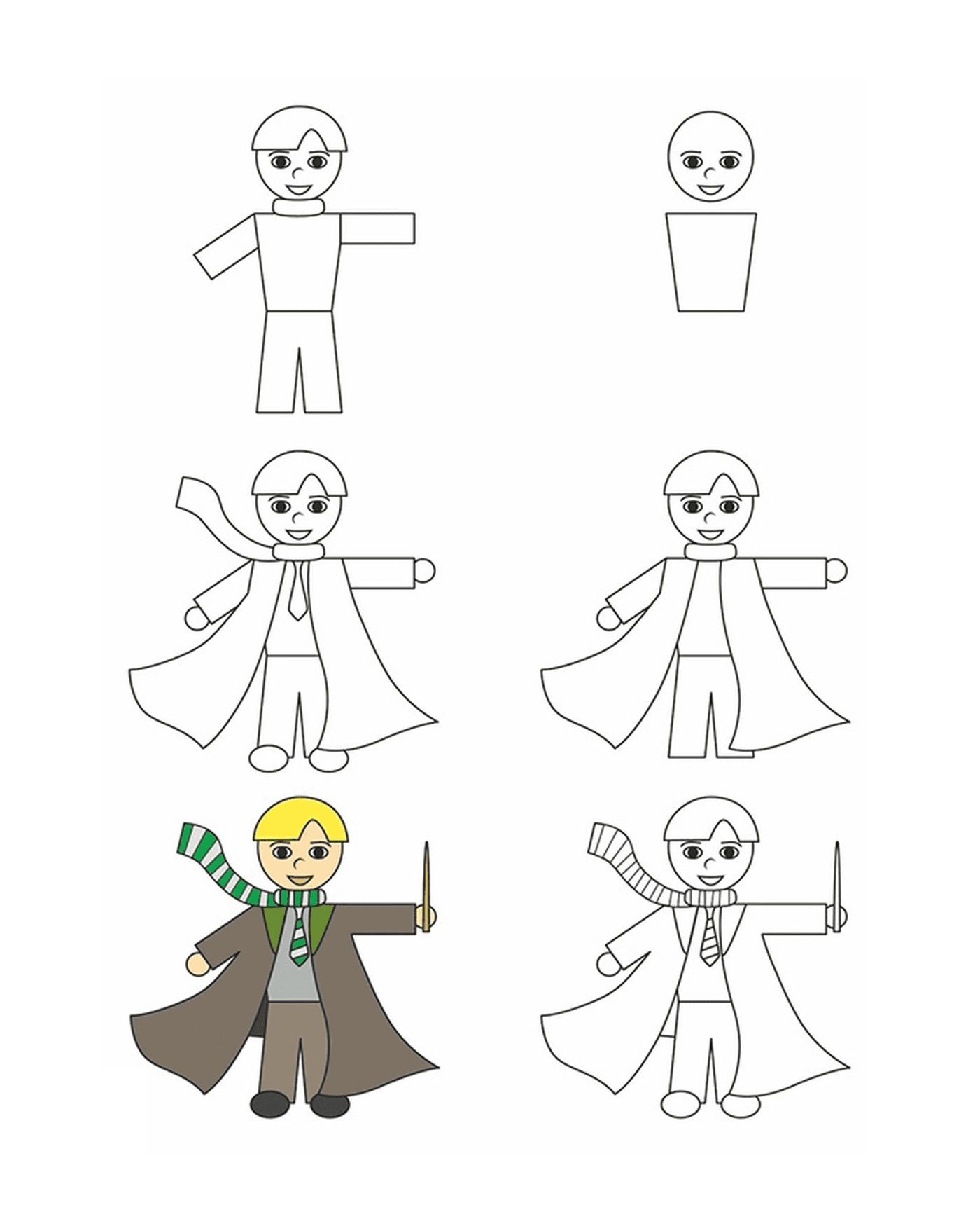  How to draw a Harry Potter character step by step 