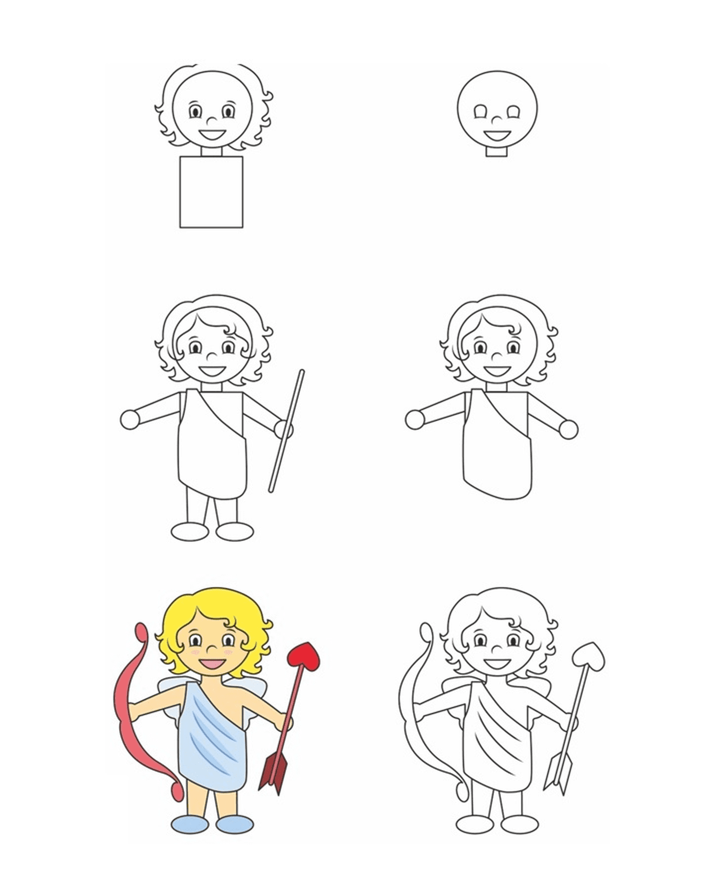  How to draw an angel step by step 