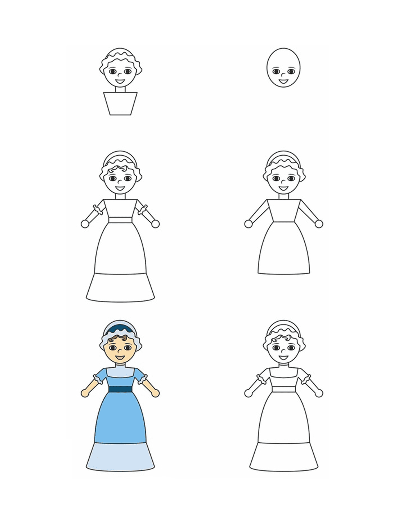  How to draw a princess step by step 