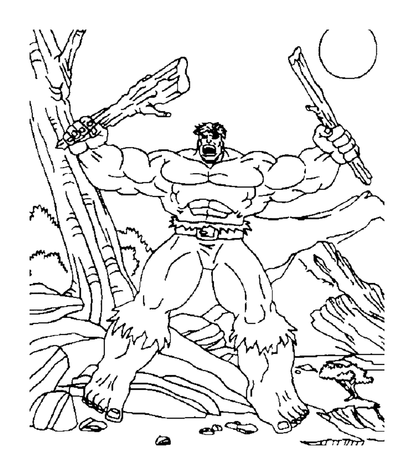  Hulk bricht einen Zweig 