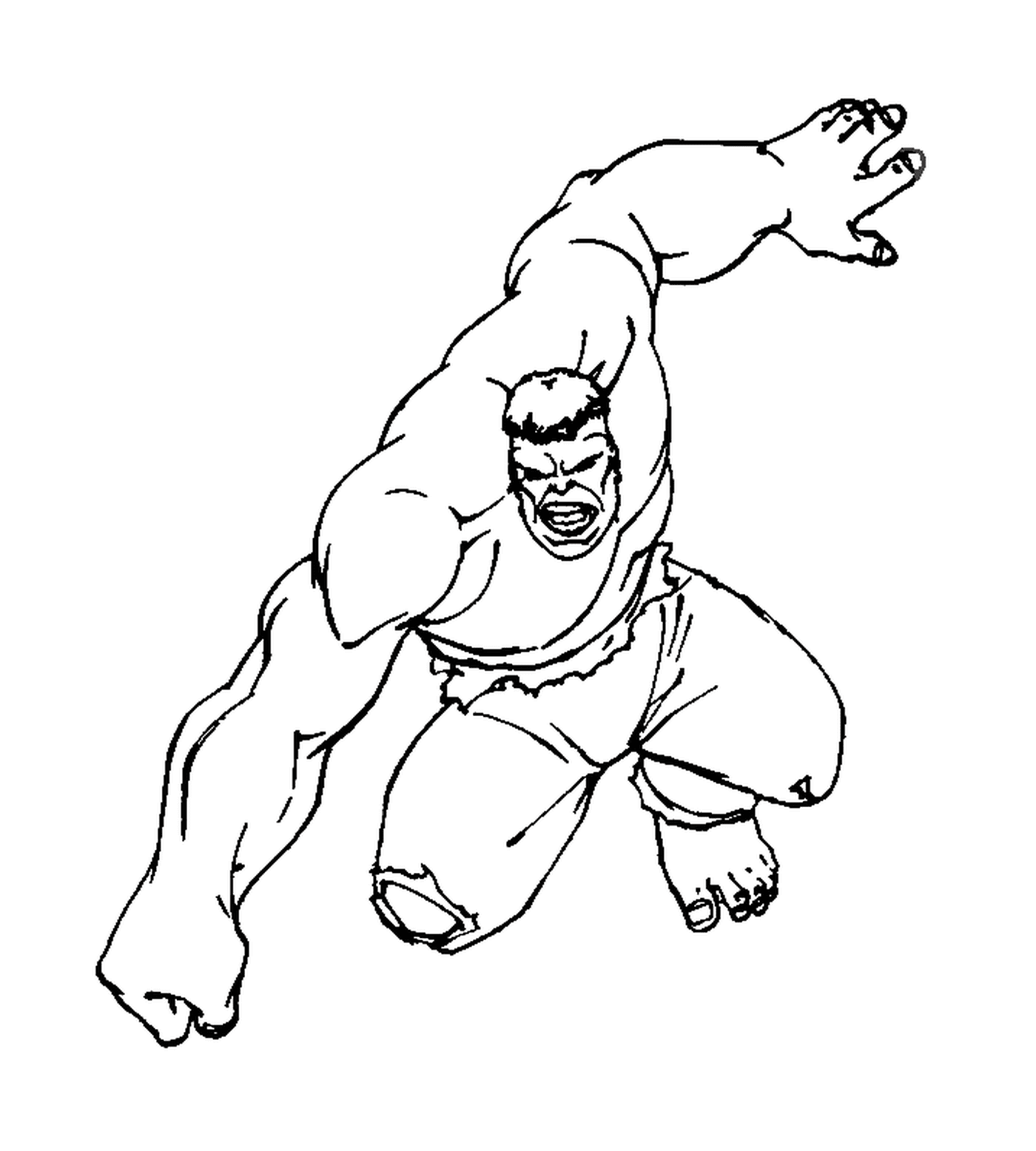  Hulk nel bel mezzo di un salto 